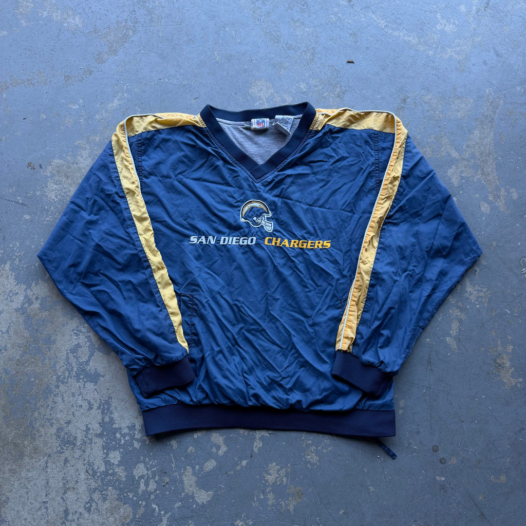 SAN DIEGO CHARGERS WINDBREAKER PULLOVER (YOUTH L) FITS ADULT SMALL