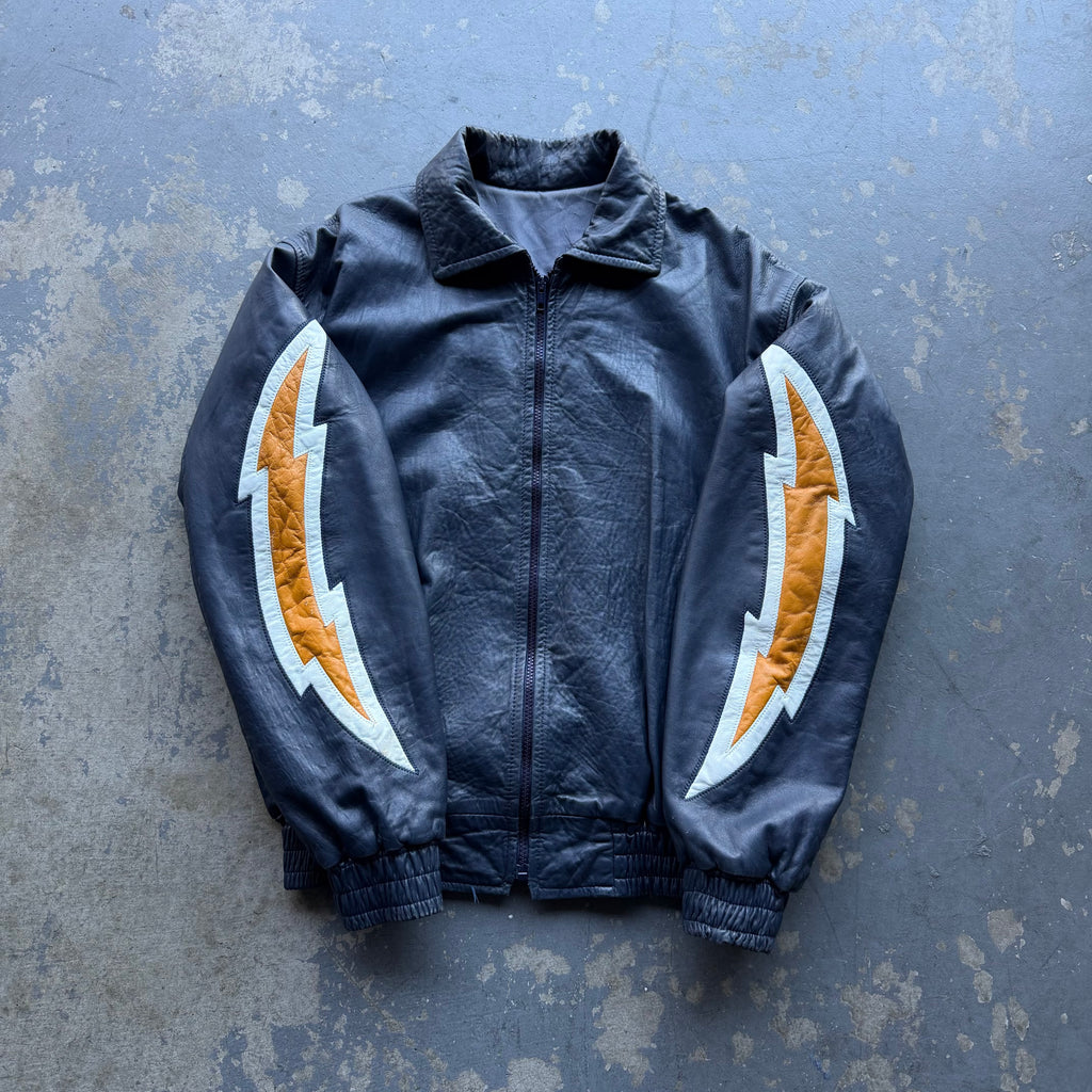 90’S CHARGERS LEATHER JACKET (S)