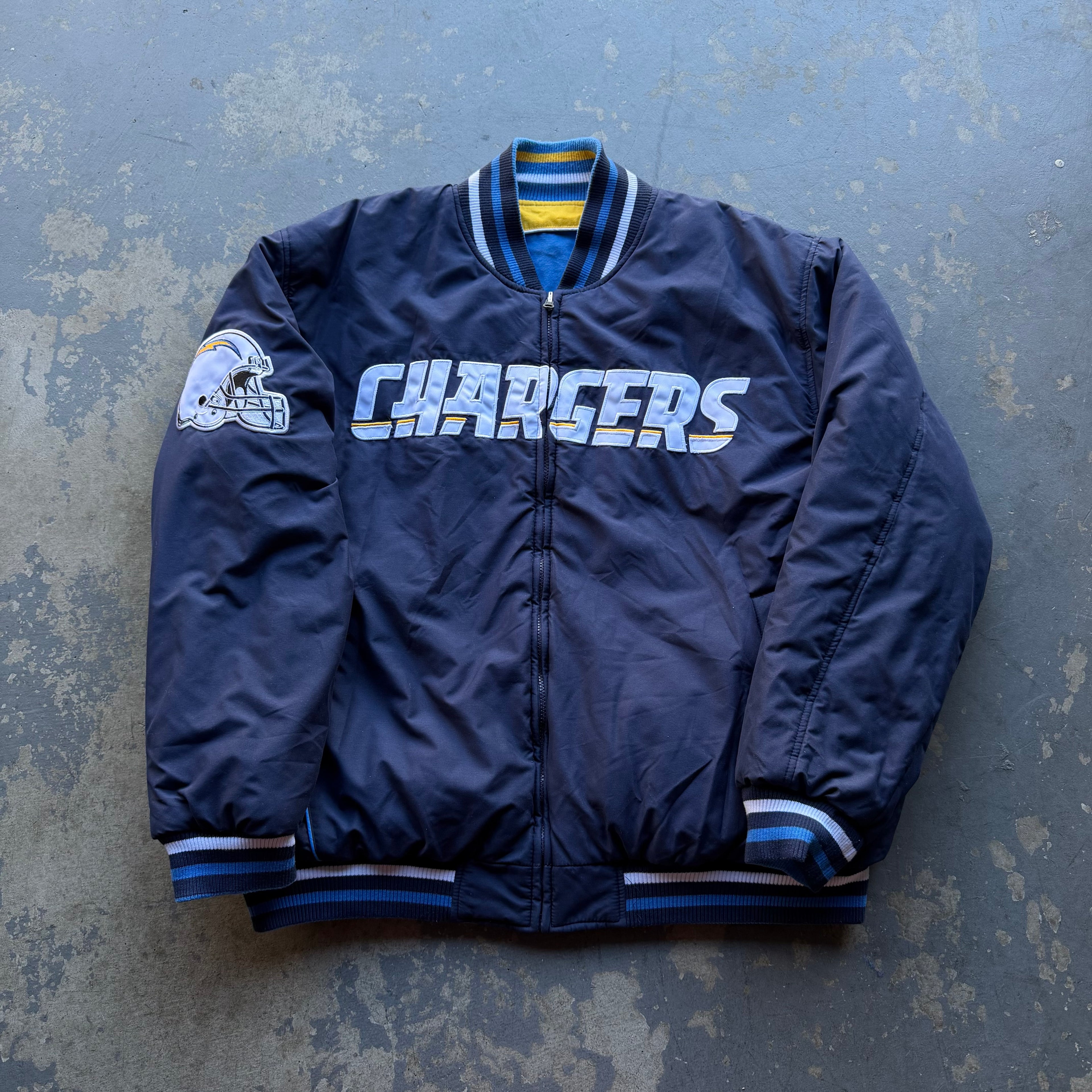 00’S CHARGERS REVERSIBLE JACKET (XXL)