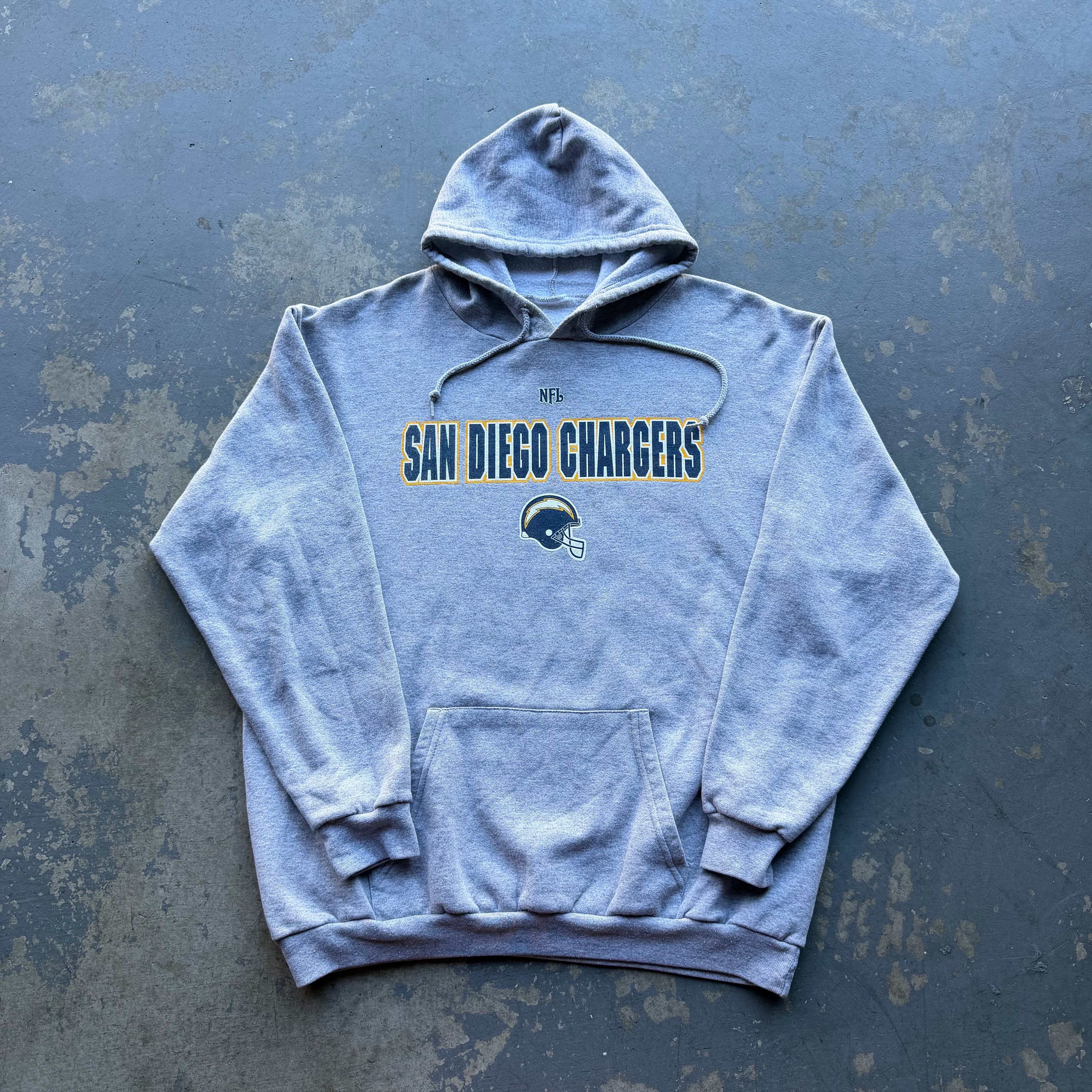 SAN DIEGO CHARGERS GREY HOODIE (L)