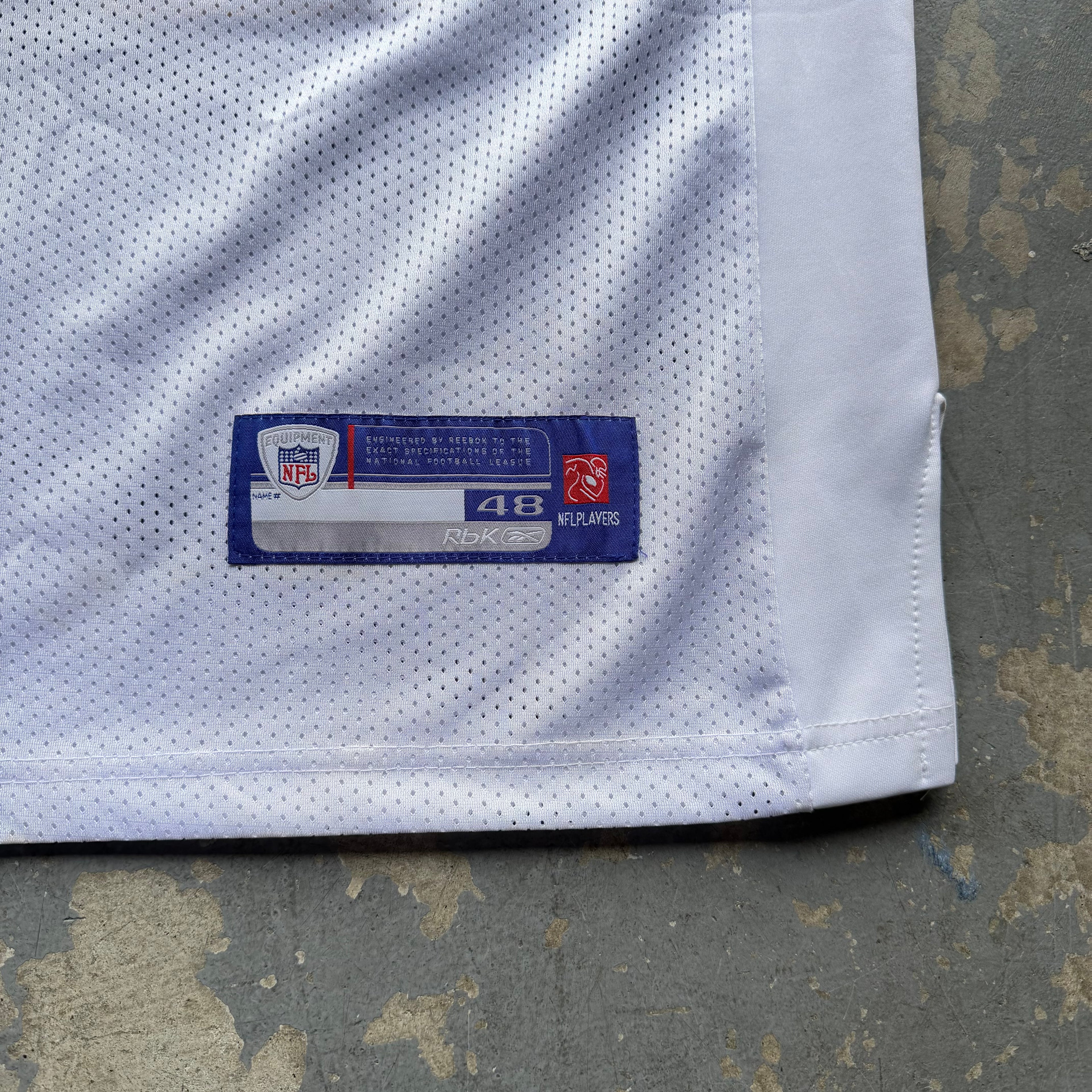 00’S REEBOK CHARGERS SHAWN MERRIMAN WHITE ROAD AWAY JERSEY (48) XL