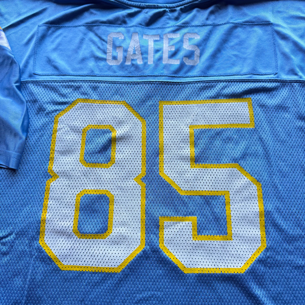 00’S REEBOK CHARGERS ANTONIO GATES POWDER BLUE JERSEY (XXL)