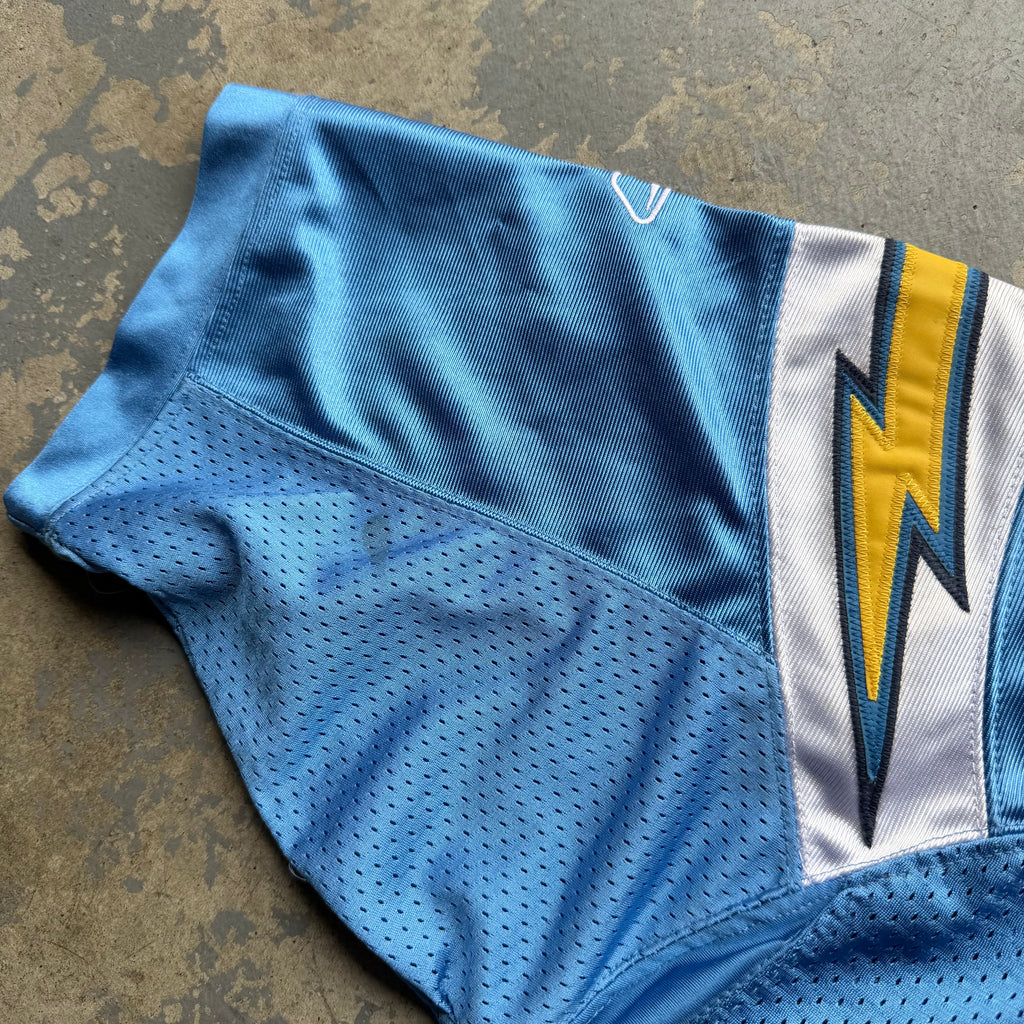 00’S REEBOK CHARGERS ANTONIO CROMARTIE POWDER BLUE JERSEY (48) XL