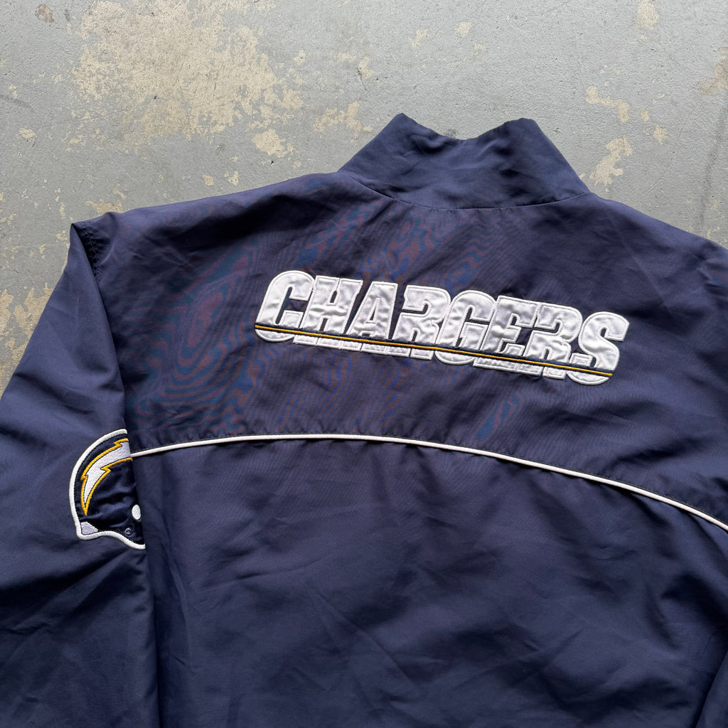 CHARGERS WINDBREAKER PULLOVER QUARTER ZIP JACKET (L)