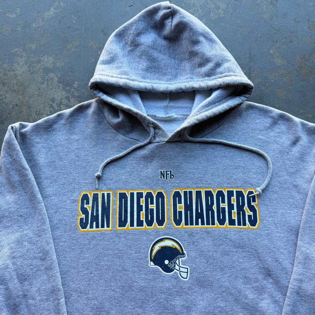 SAN DIEGO CHARGERS GREY HOODIE (L)