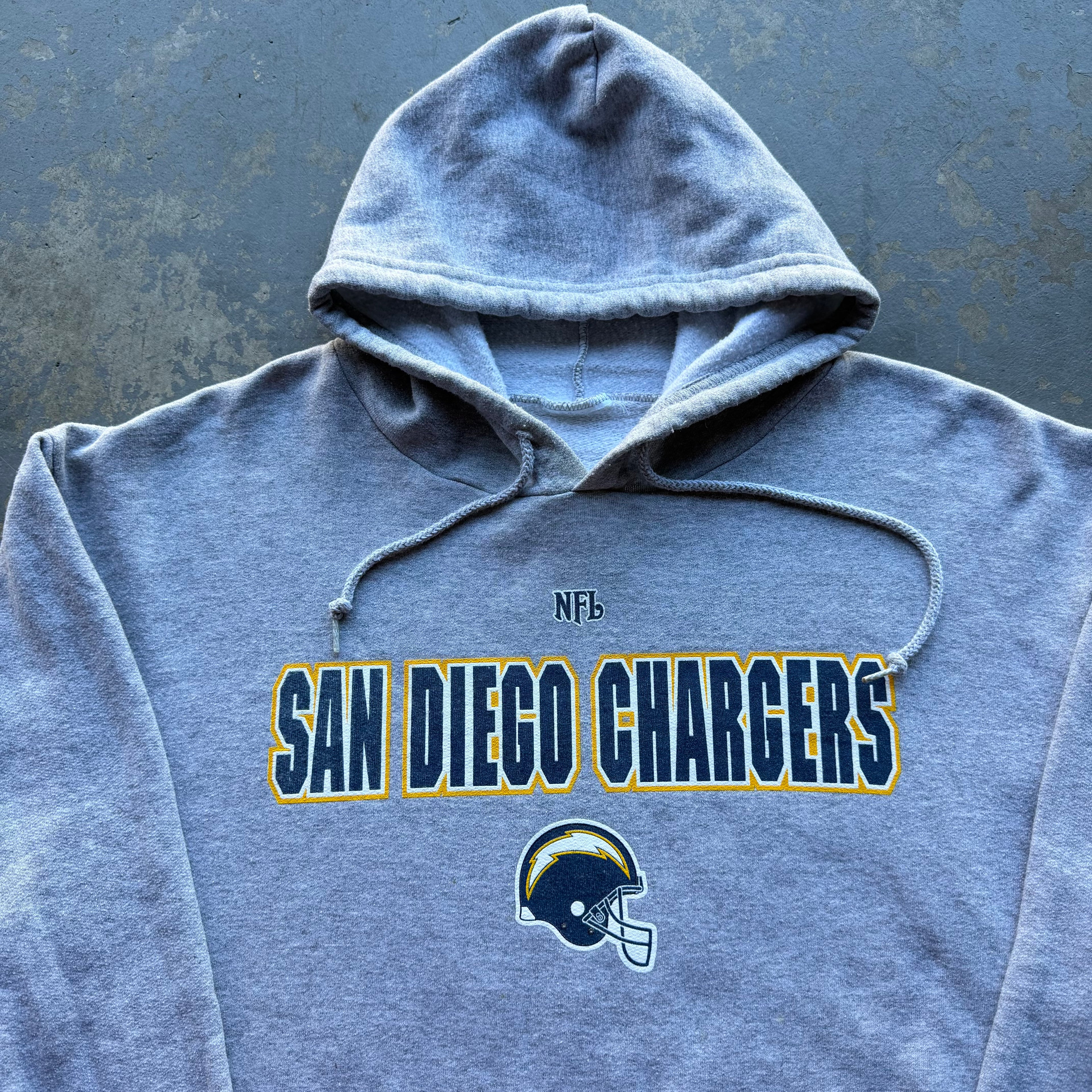 SAN DIEGO CHARGERS GREY HOODIE (L)