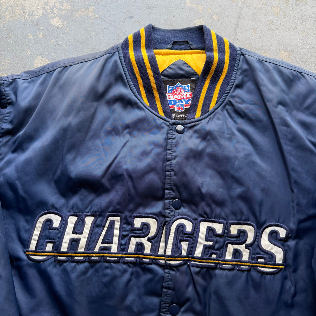 90’S CHARGERS GAME DAY NFL BOMBER JACKET (XL)