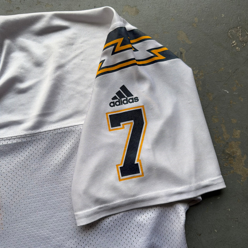 00’S ADIDAS CHARGERS DOUG FLUTIE WHITE ROAD AWAY JERSEY (XL)