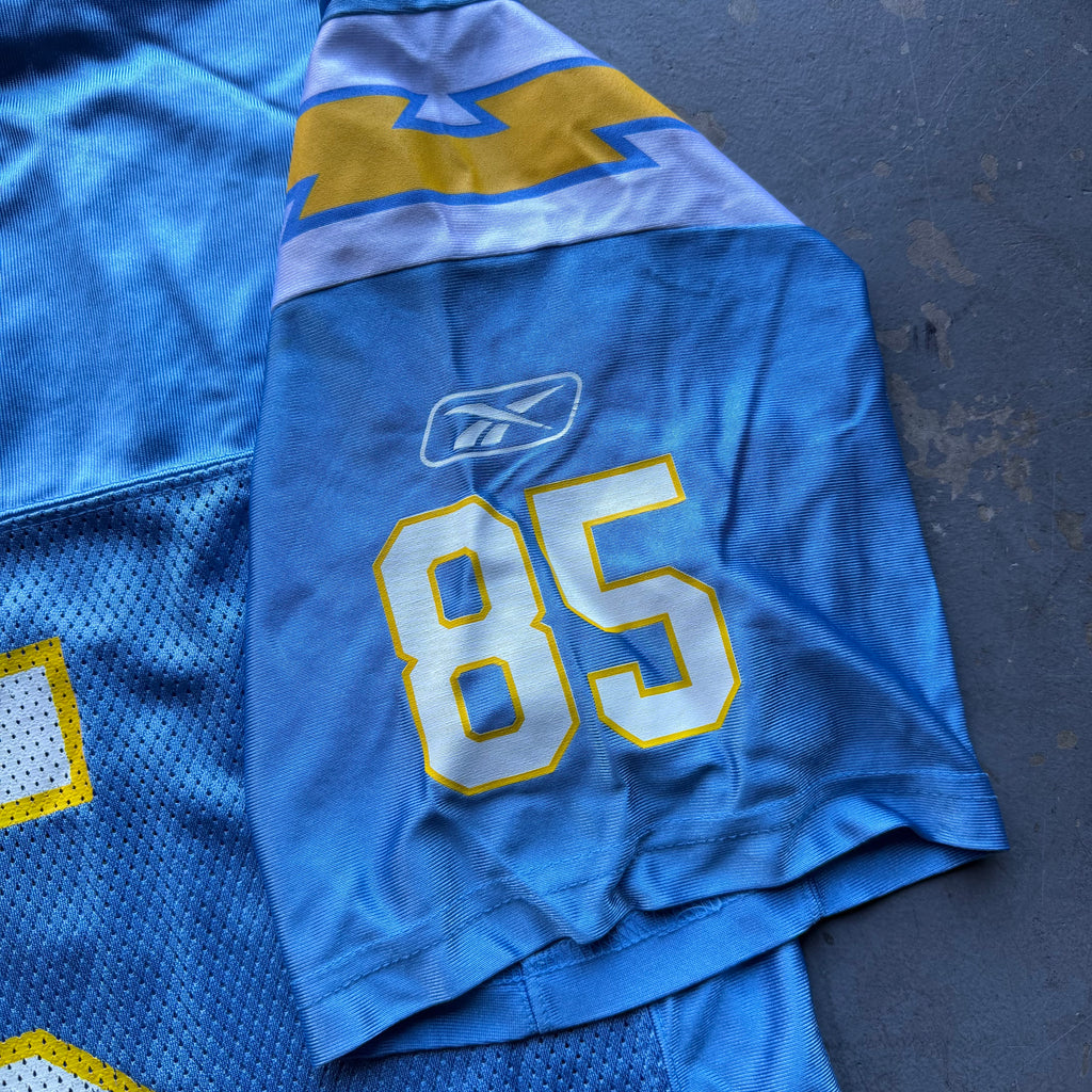 00’S REEBOK CHARGERS ANTONIO GATES POWDER BLUE JERSEY (XXL)
