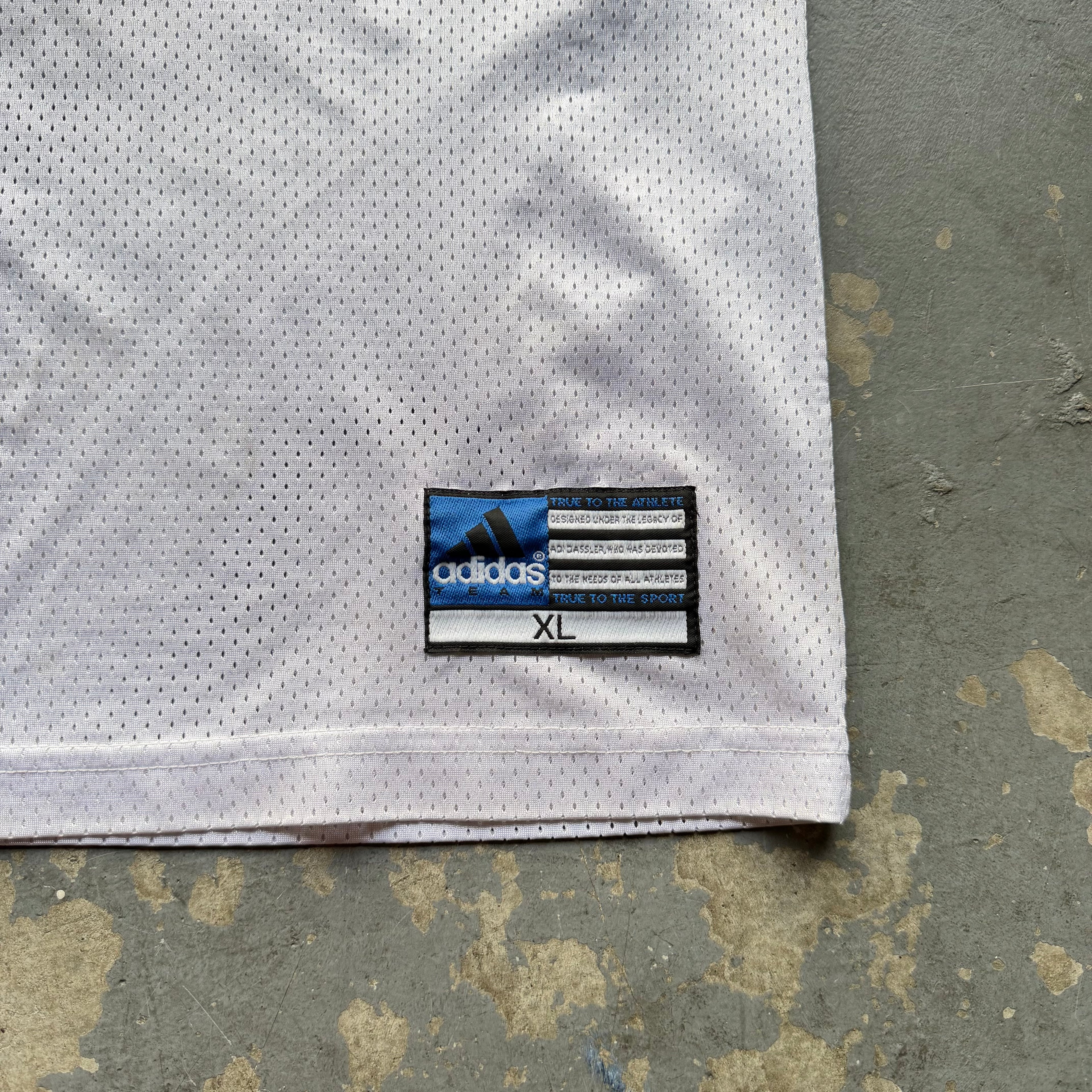 00’S ADIDAS CHARGERS DOUG FLUTIE WHITE ROAD AWAY JERSEY (XL)