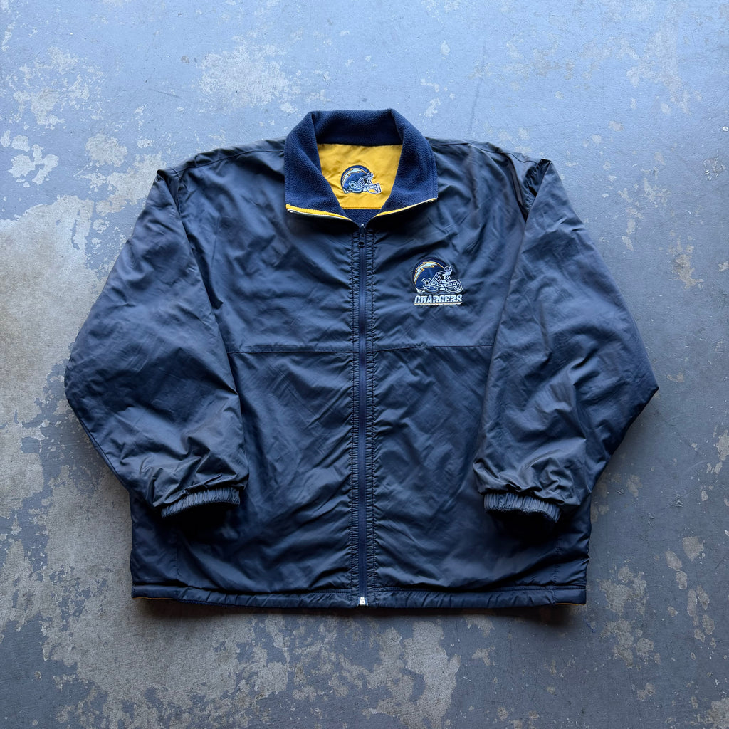 00’S CHARGERS REVERSIBLE PRO PLAYER FLEECE JACKET (L)