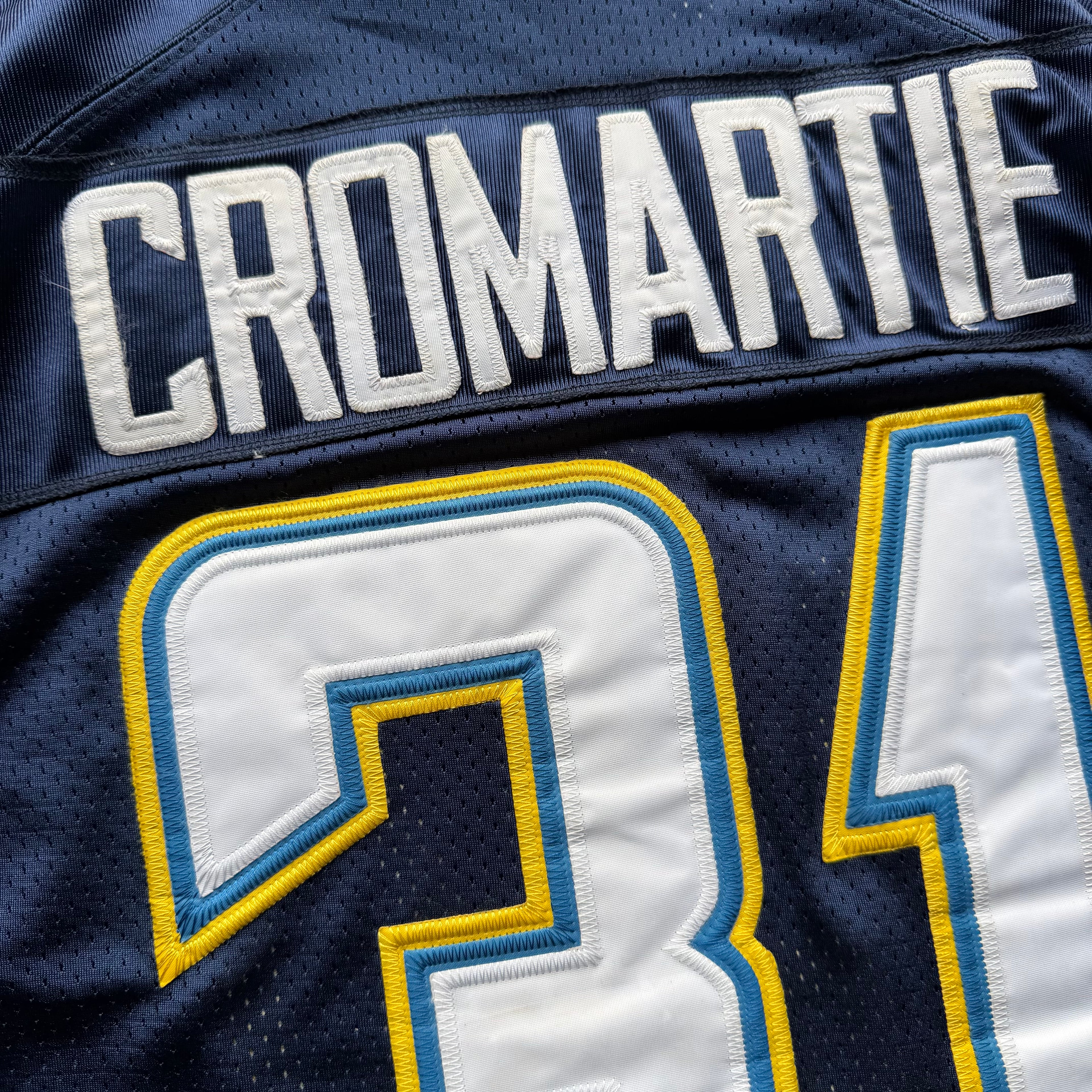 00’S REEBOK CHARGERS ANTONIO CROMARTIE NAVY BLUE JERSEY (50) XL