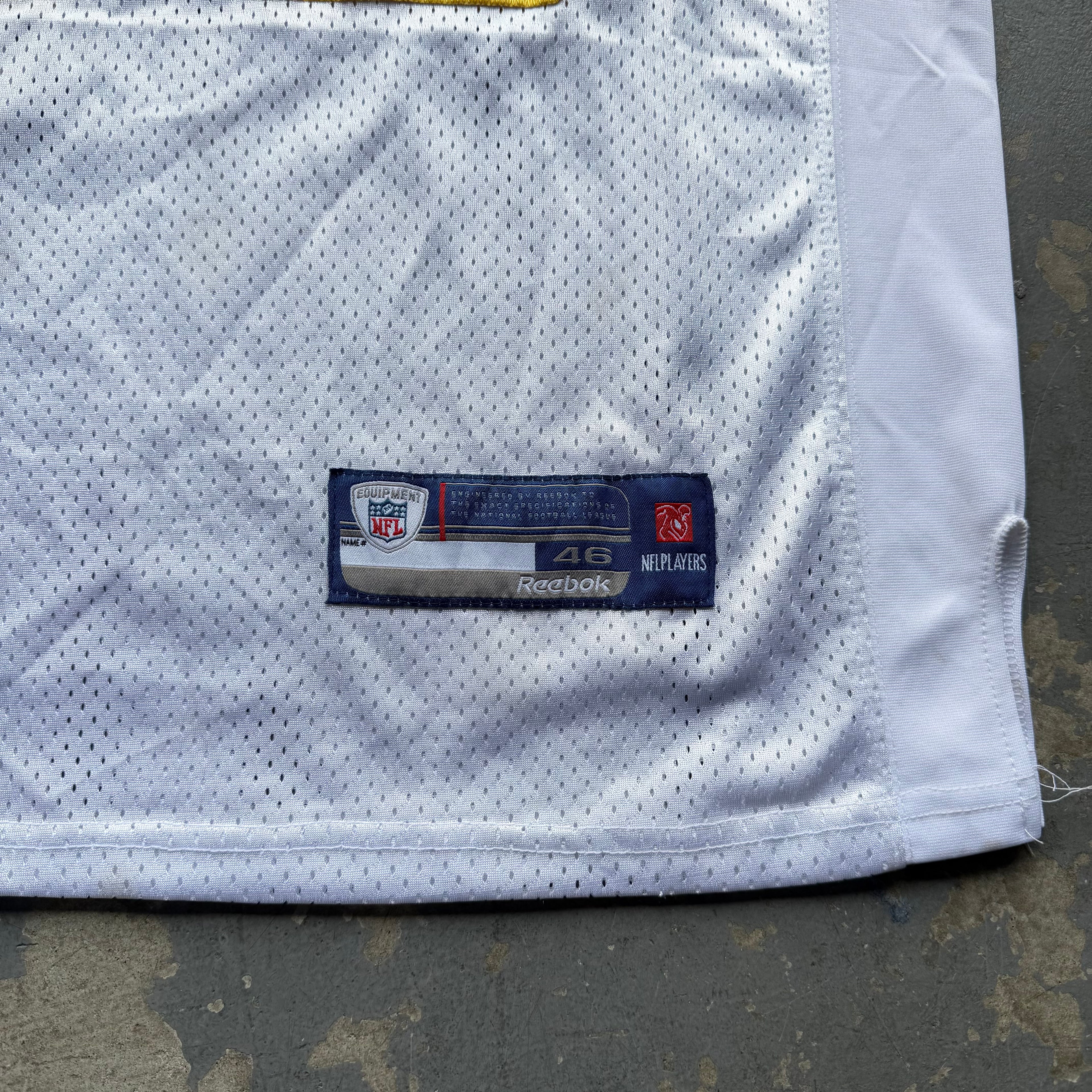 00’S REEBOK CHARGERS VINCENT JACKSON 50TH ANNIVERSARY SEASON PATCH JERSEY (46) L