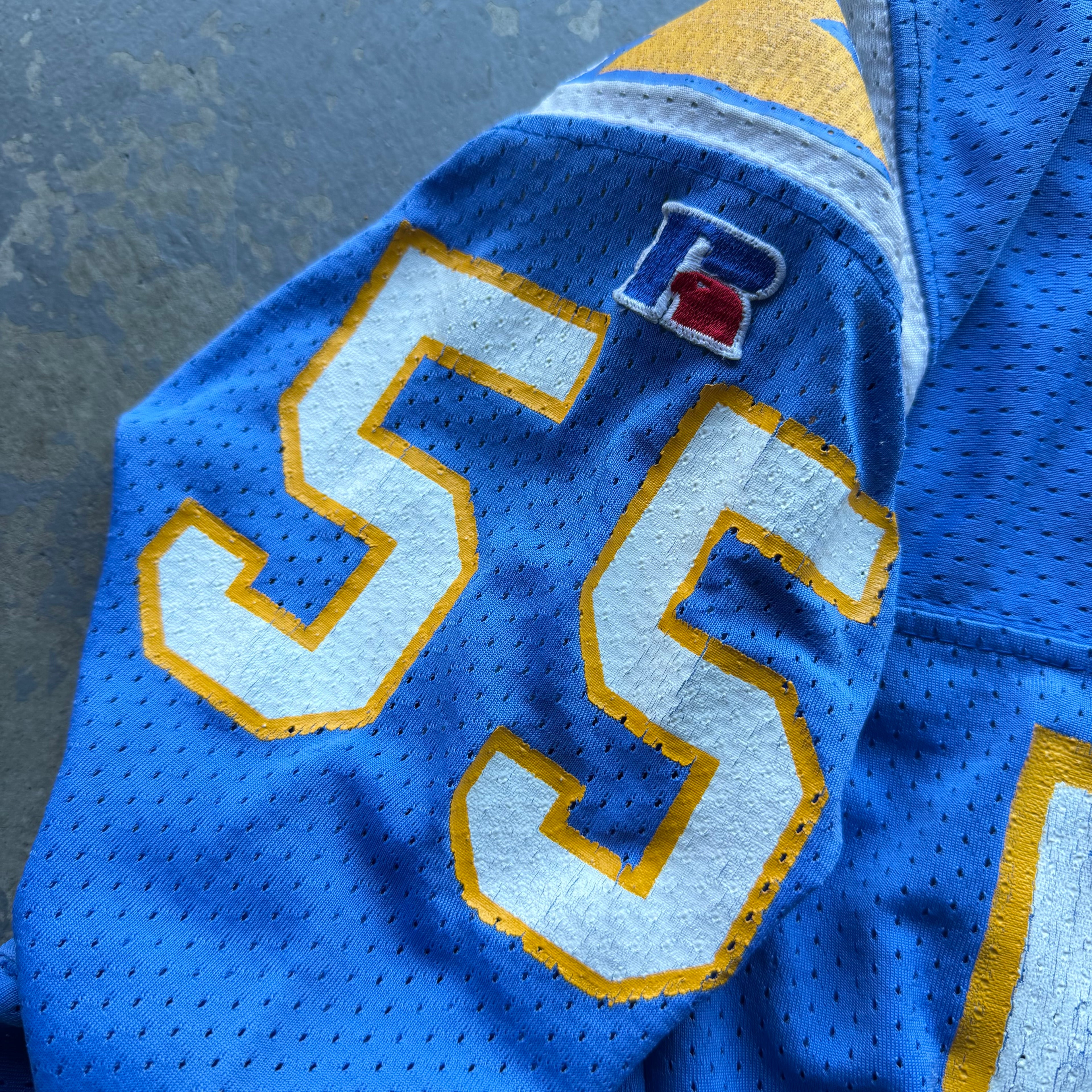 90’S RUSSELL ATHLETIC CHARGERS JUNIOR SEAU POWDER BLUE JERSEY (48) L