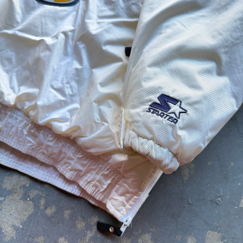 90’S CHARGERS STARTER PRO LINE WHITE PULLOVER PUFFER JACKET (L)