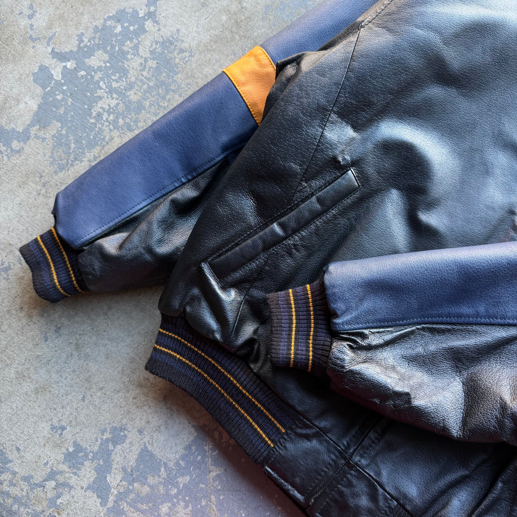 90’S CHARGERS LEATHER JACKET (L)