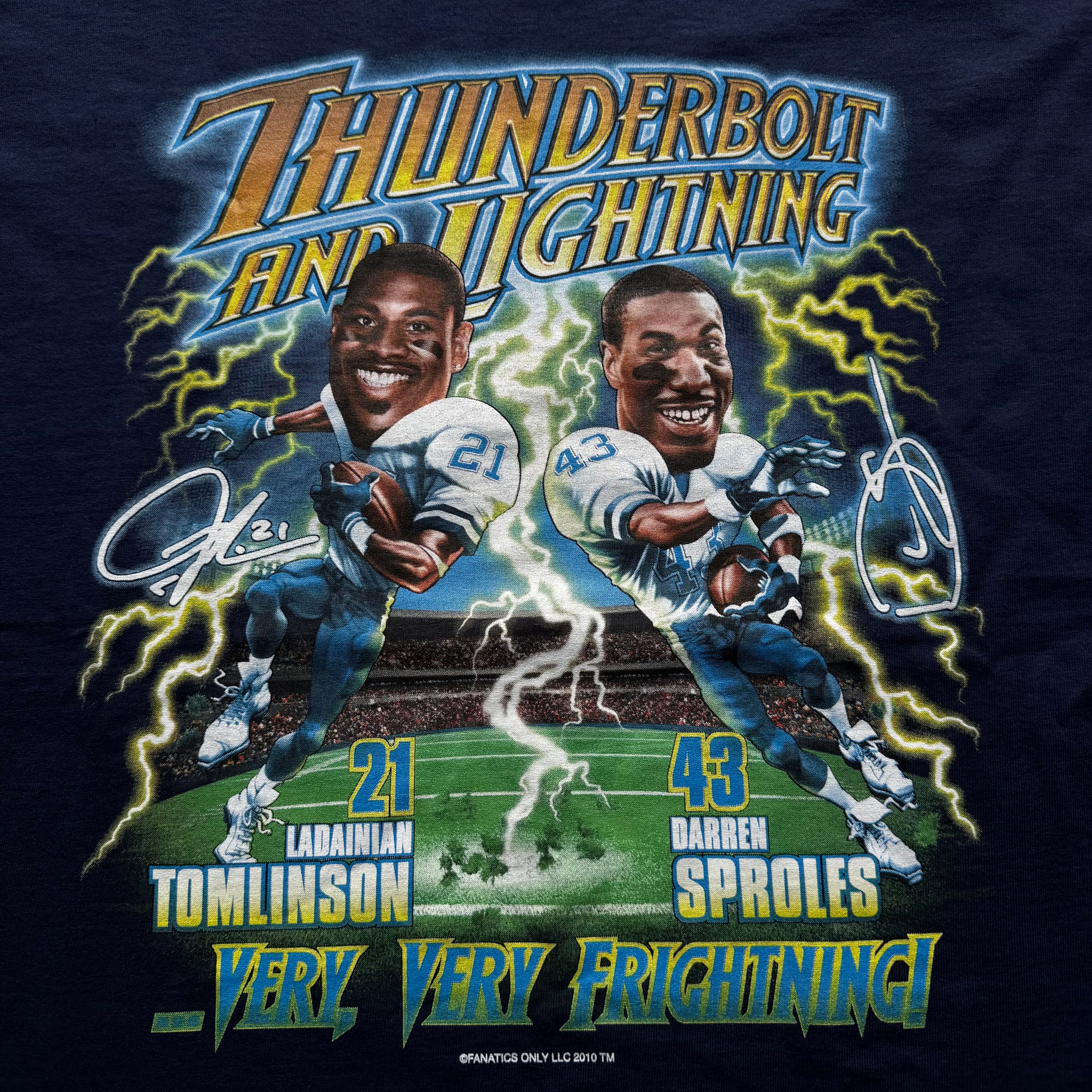 2010 CHARGERS THUNDER AND LIGHTNING TEE (XL)