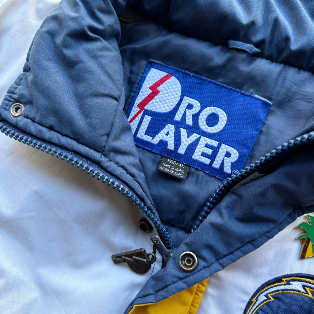 90’S CHARGERS NFL EXPERIENCE PRO PLAYER PUFFER JACKET (XL)