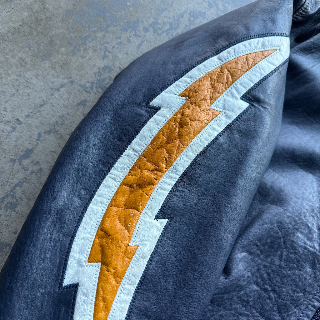 90’S CHARGERS LEATHER JACKET (S)