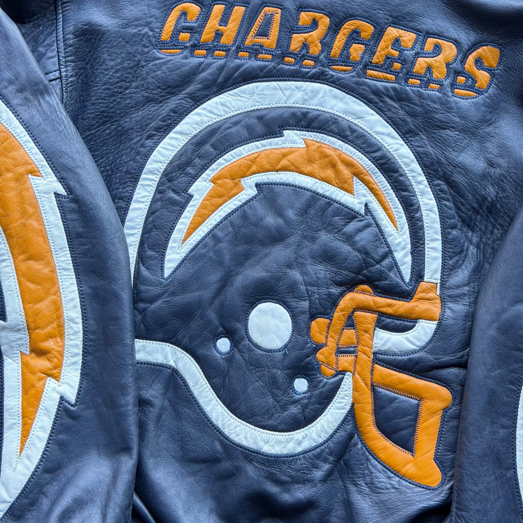 90’S CHARGERS LEATHER JACKET (S)