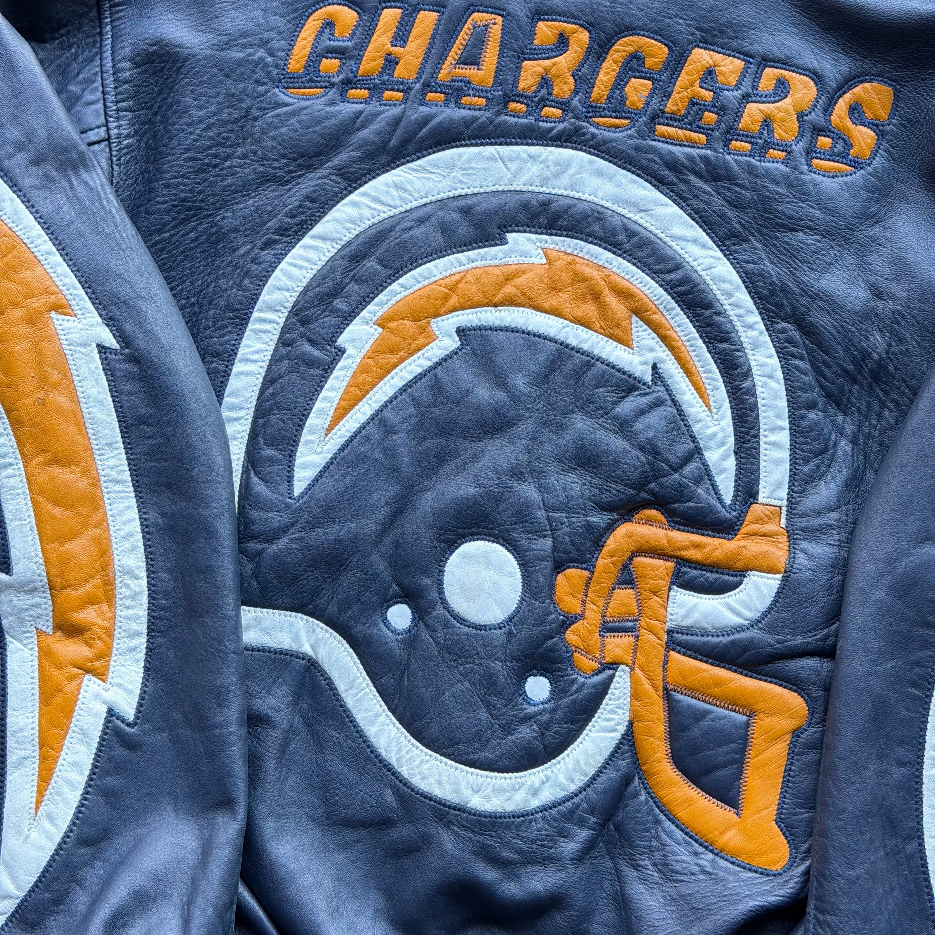 90’S CHARGERS LEATHER JACKET (S)