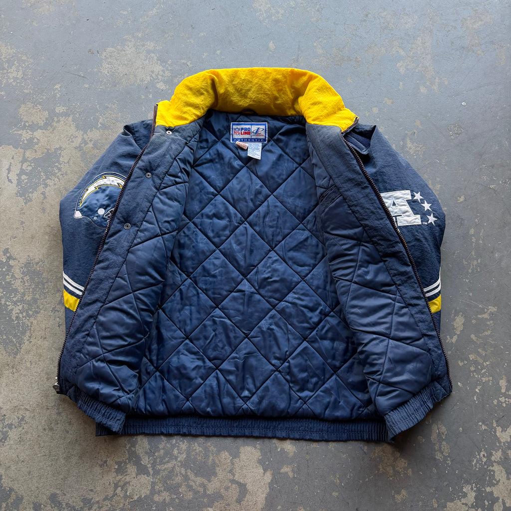 90’S CHARGERS LOGO ATHLETIC JACKET (L)