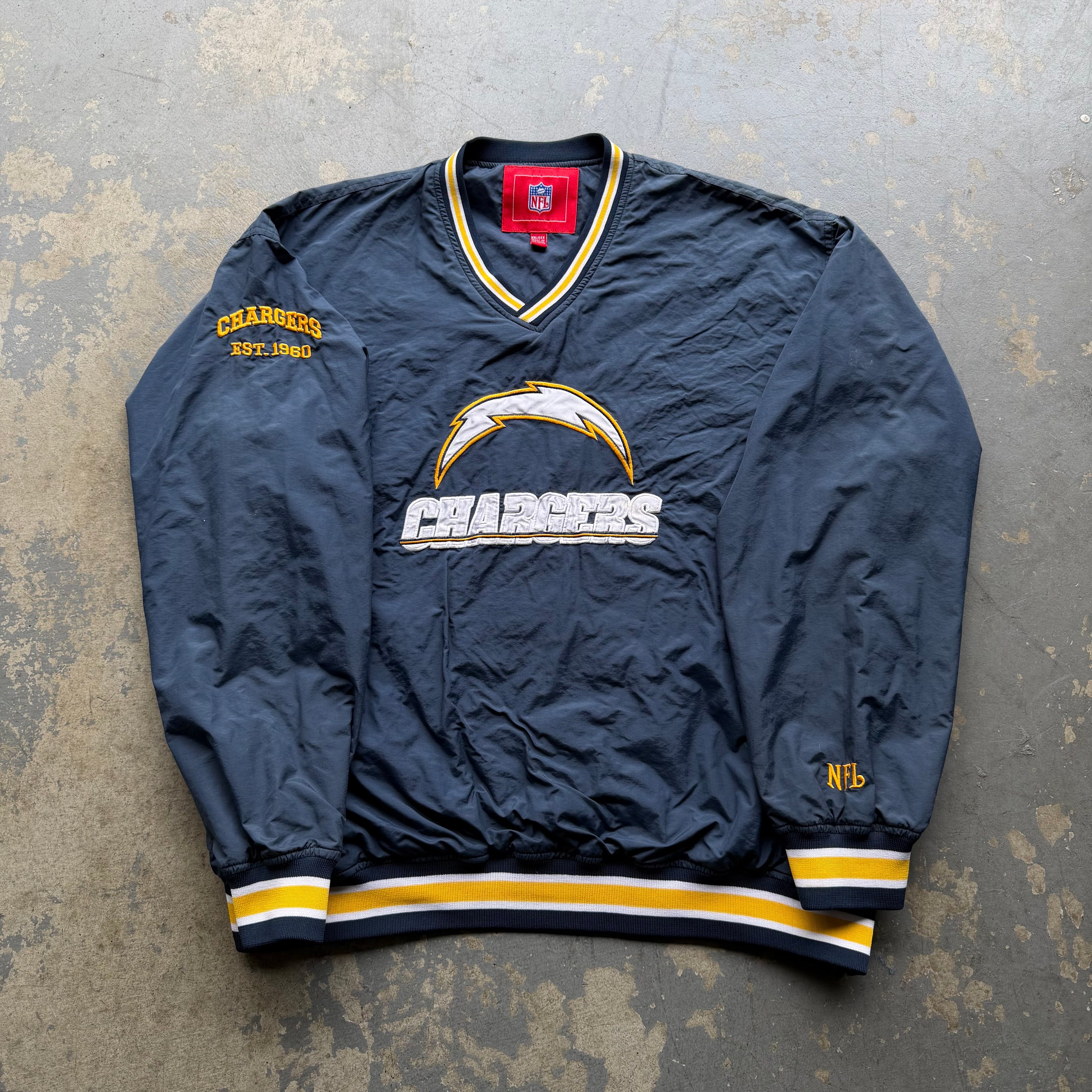 00’S CHARGERS WINDBREAKER PULLOVER (XXL)