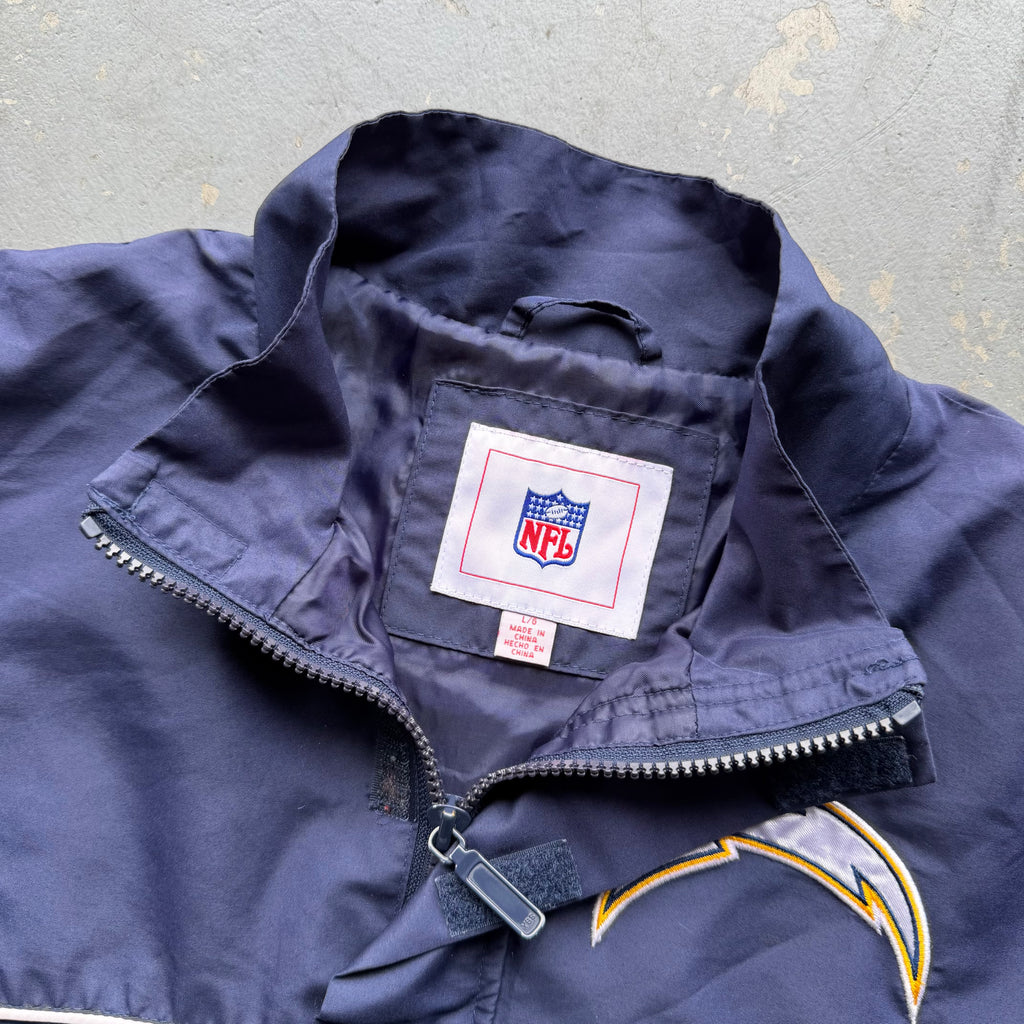 CHARGERS WINDBREAKER PULLOVER QUARTER ZIP JACKET (L)