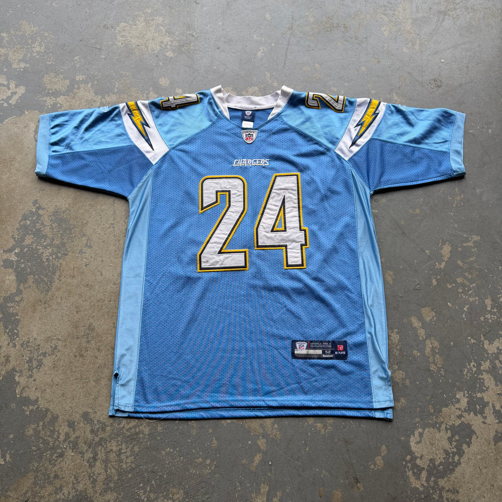 00’S REEBOK CHARGERS RYAN MATTHEWS POWDER BLUE JERSEY (52) XL *AUTOGRAPHED*