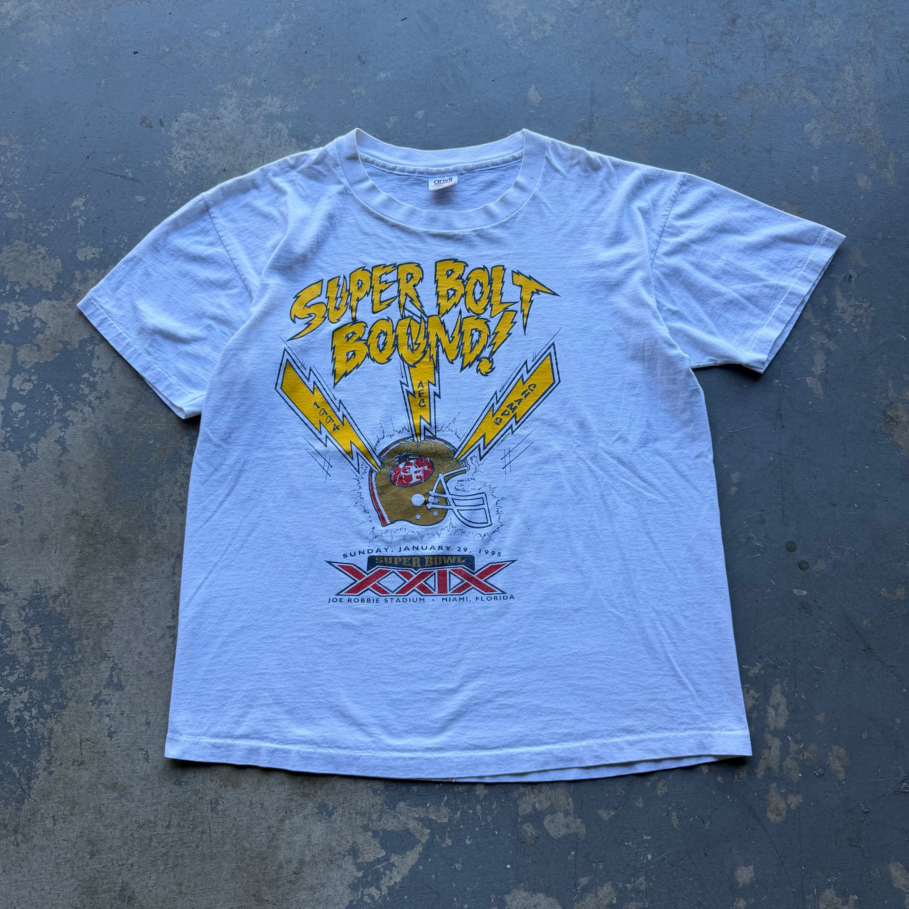 1995 CHARGERS AFC CHAMPS “SUPER BOLT BOUND” TEE (XL)