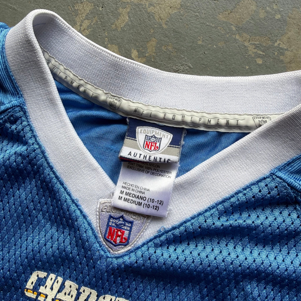 00’S REEBOK CHARGERS LADANIAN TOMLINSON POWDER BLUE JERSEY (YOUTH M) FITS ADULT SMALL