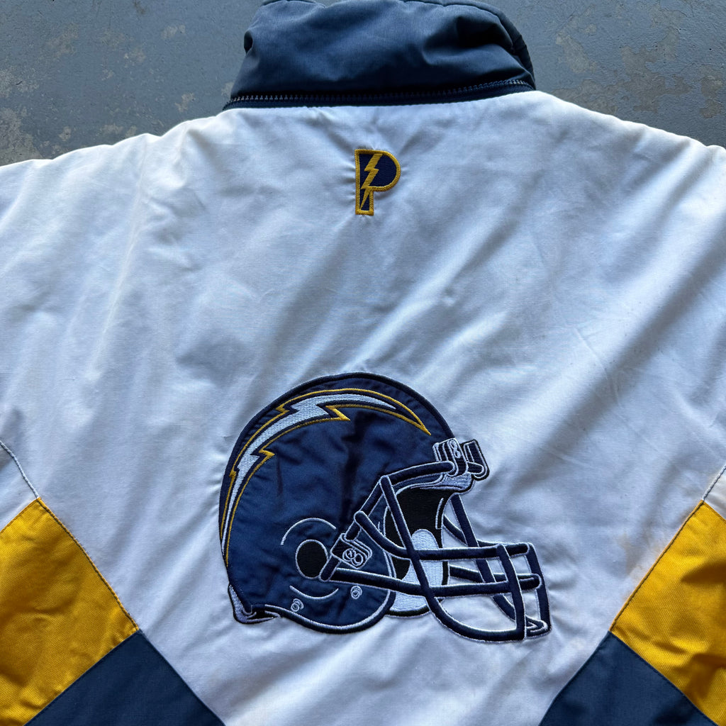90’S CHARGERS NFL EXPERIENCE PRO PLAYER PUFFER JACKET (XL)
