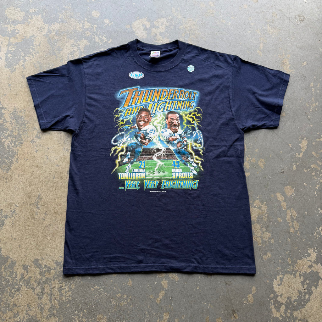 2010 CHARGERS THUNDER AND LIGHTNING TEE (XL)