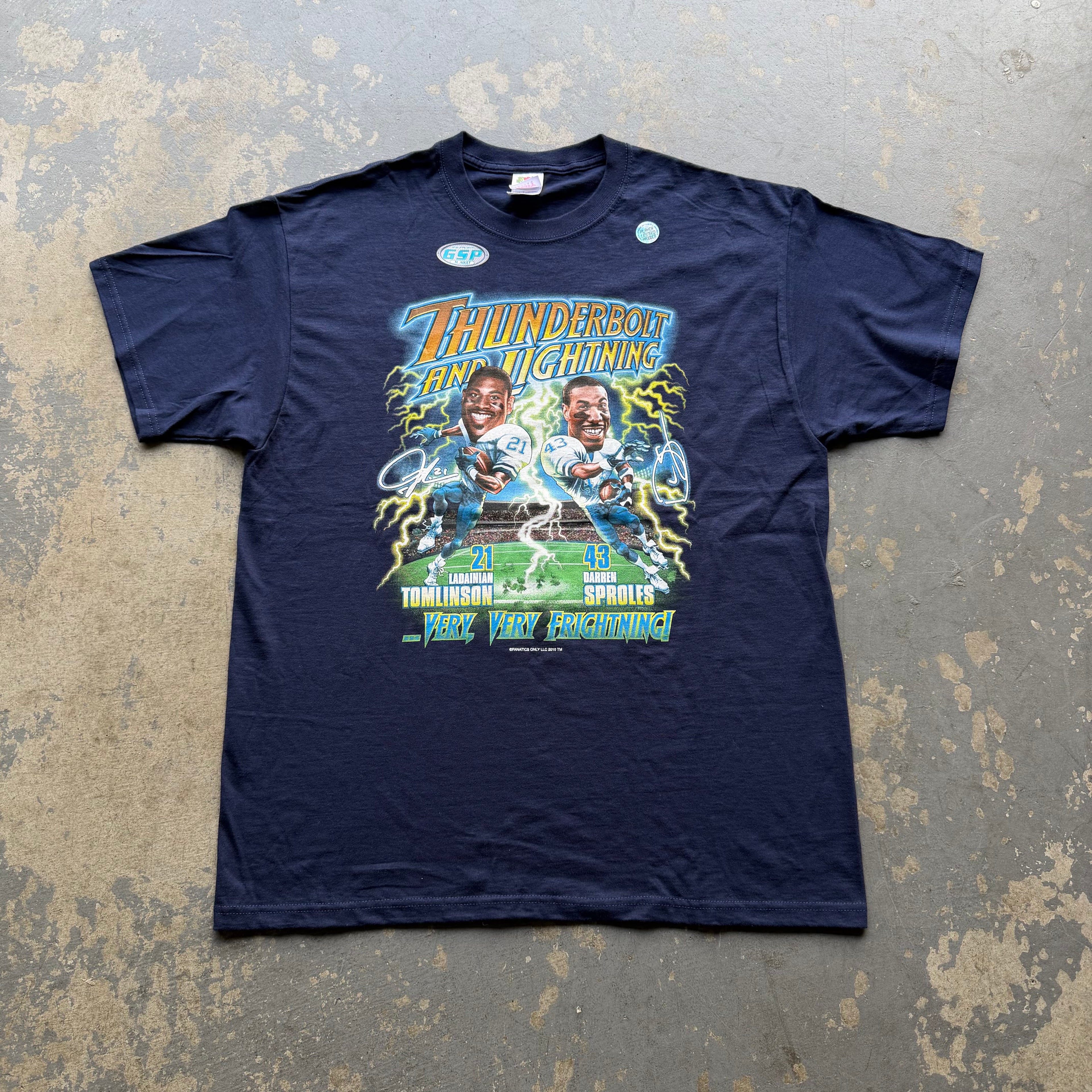 2010 CHARGERS THUNDER AND LIGHTNING TEE (XL)