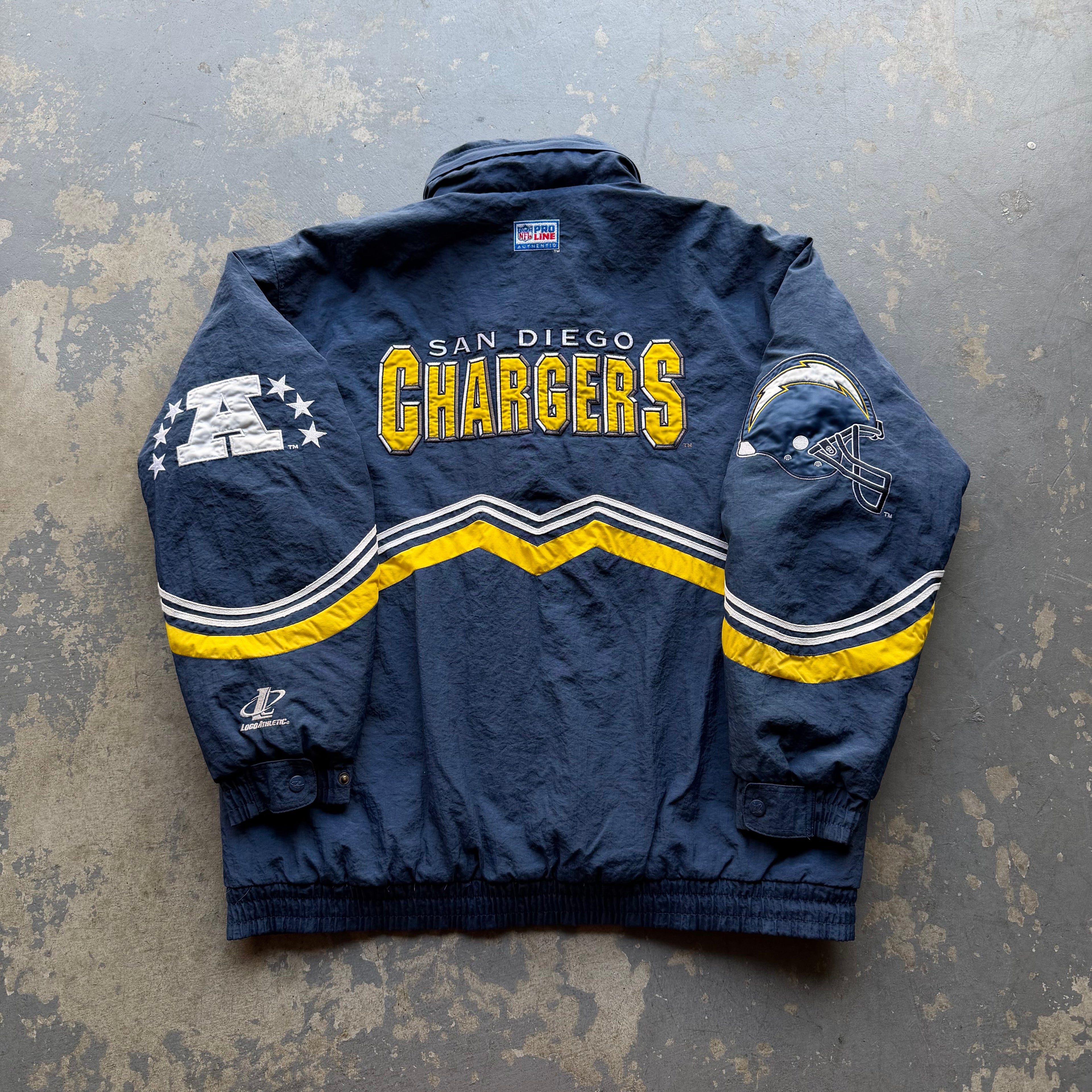 90’S CHARGERS LOGO ATHLETIC JACKET (L)