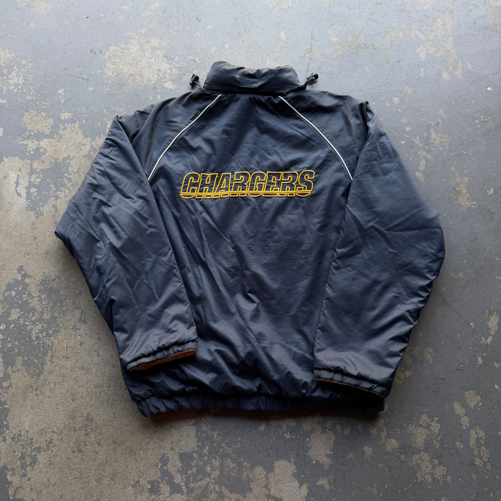 00’S CHARGERS REVERSIBLE FLEECE JACKET (M)
