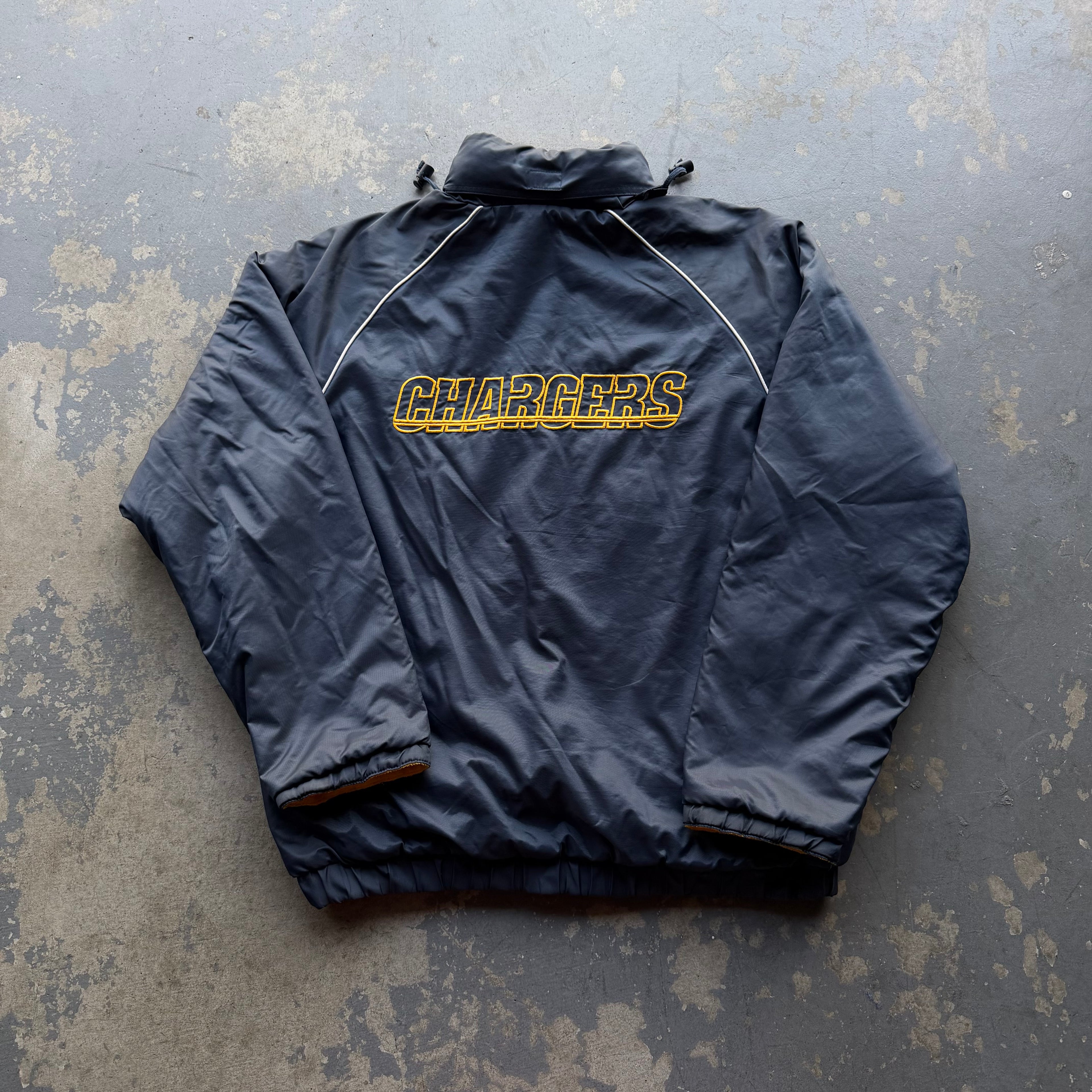 00’S CHARGERS REVERSIBLE FLEECE JACKET (M)