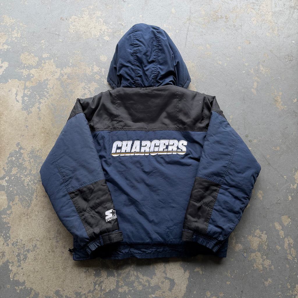 90’S STARTER CHARGERS PUFFER JACKET (YOUTH L) FITS ADULT SMALL
