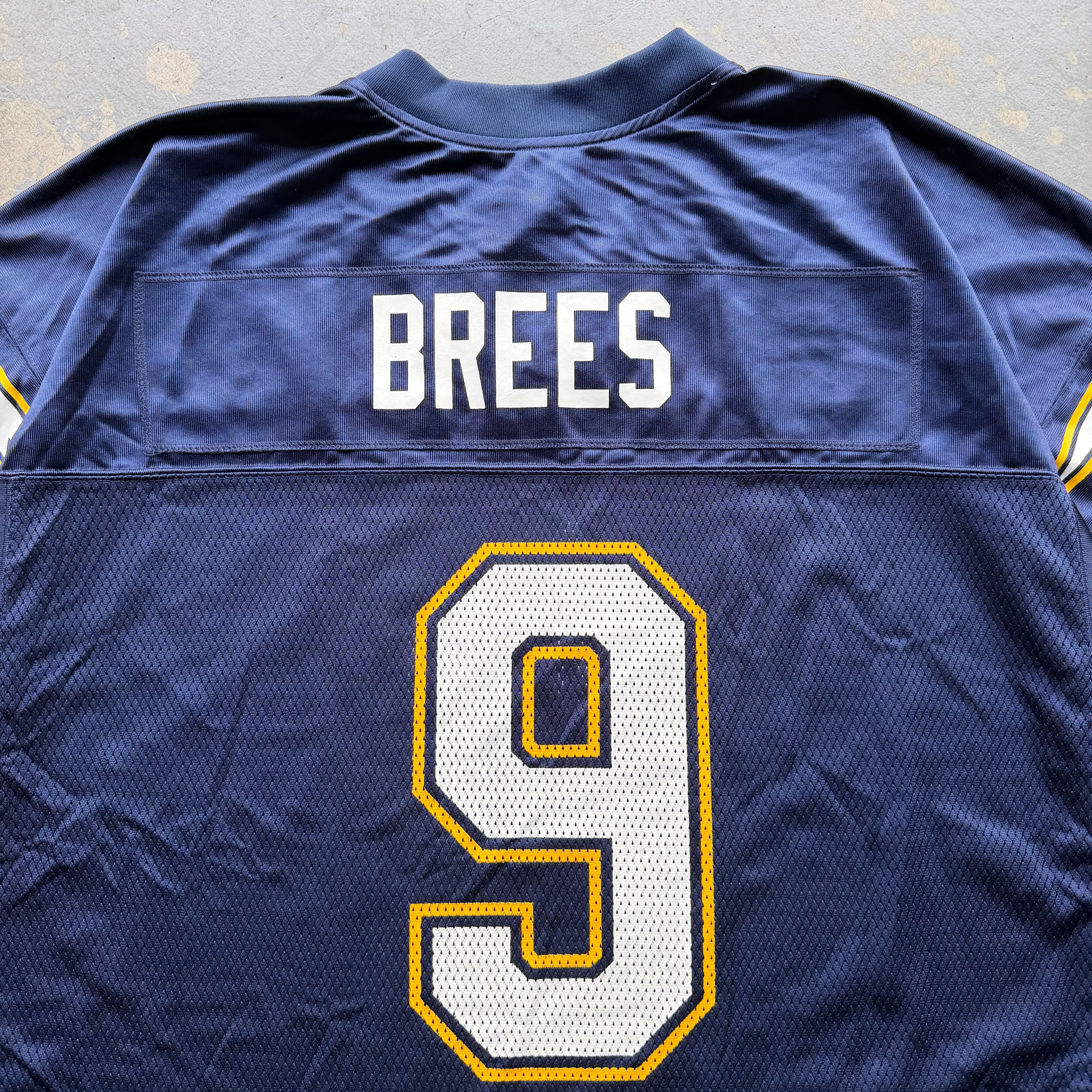 00’S REEBOK CHARGERS DREW BREES NAVY BLUE JERSEY (XL)
