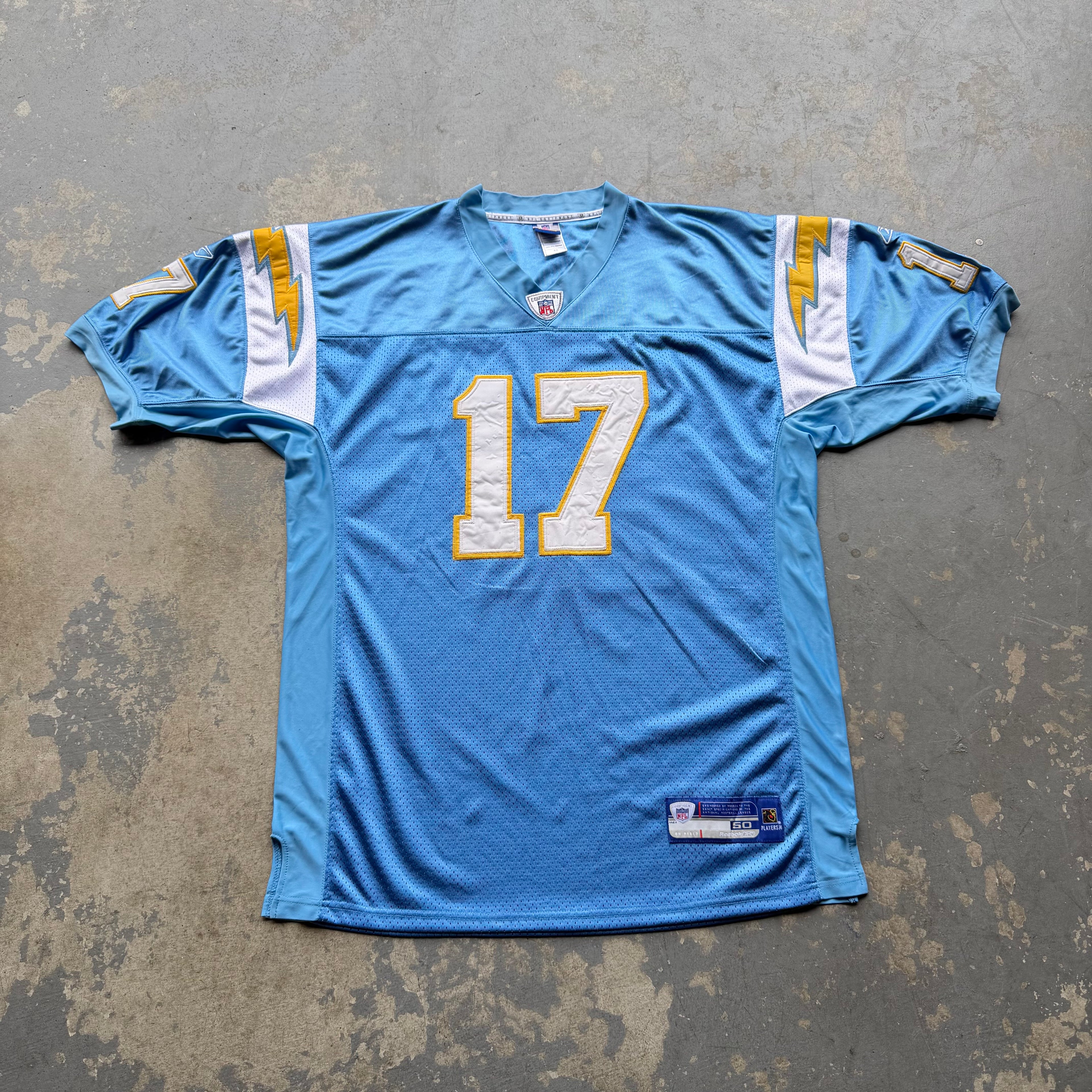 00’S REEBOK PHILIP RIVERS POWDER BLUE JERSEY (50) XL