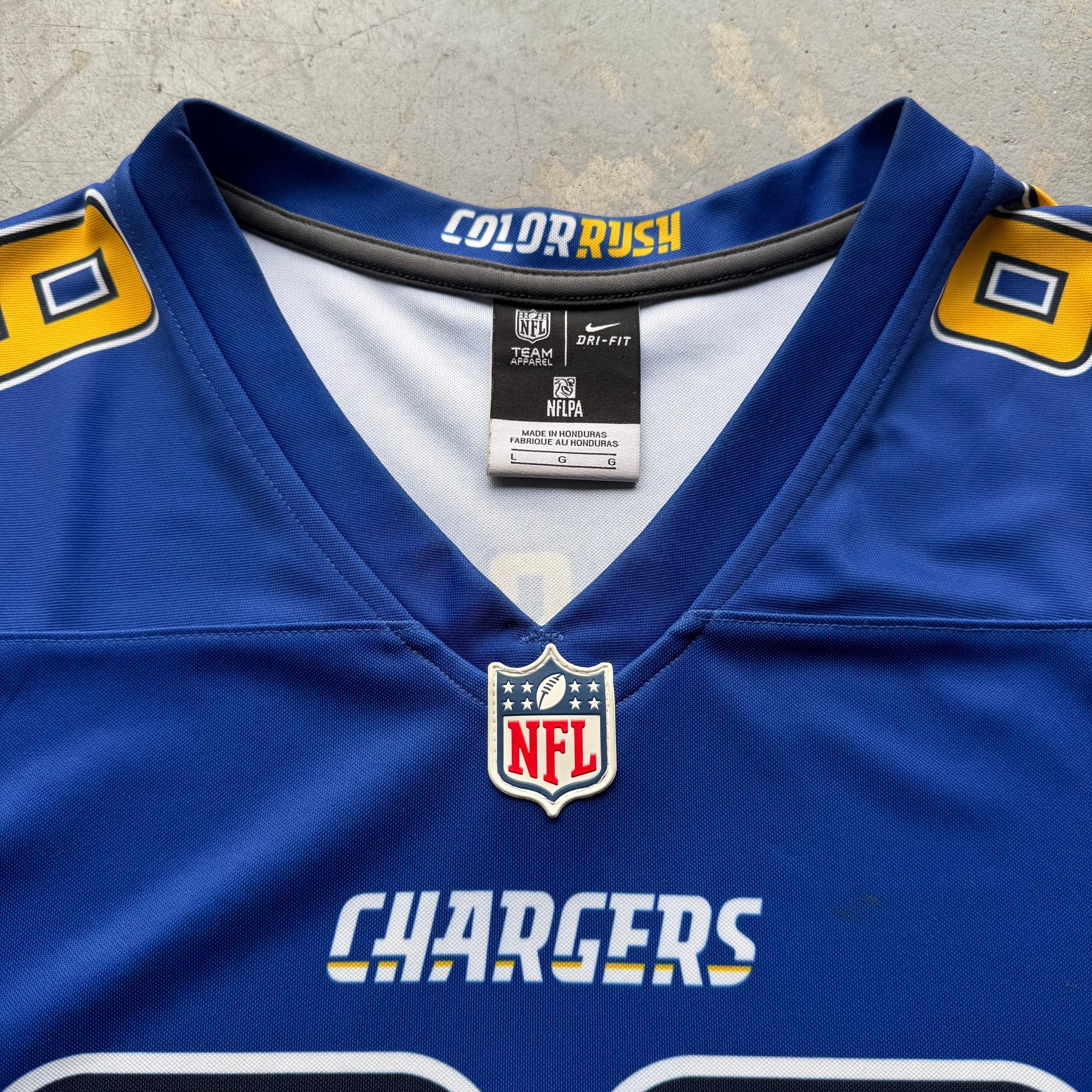 CHARGERS JOEY BOSA NIKE DRI FIT JERSEY SHIRT (L)