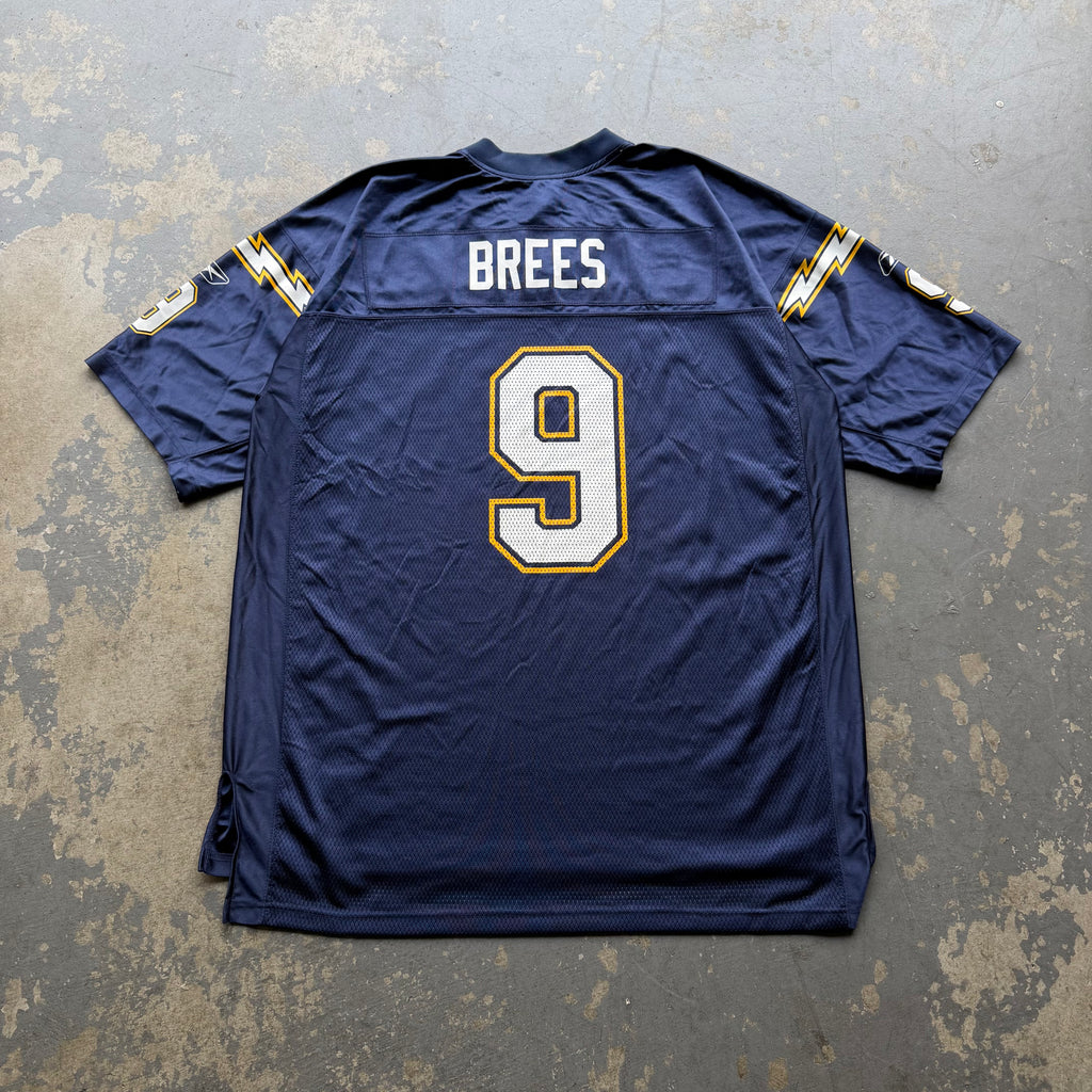 00’S REEBOK CHARGERS DREW BREES NAVY BLUE JERSEY (XL)