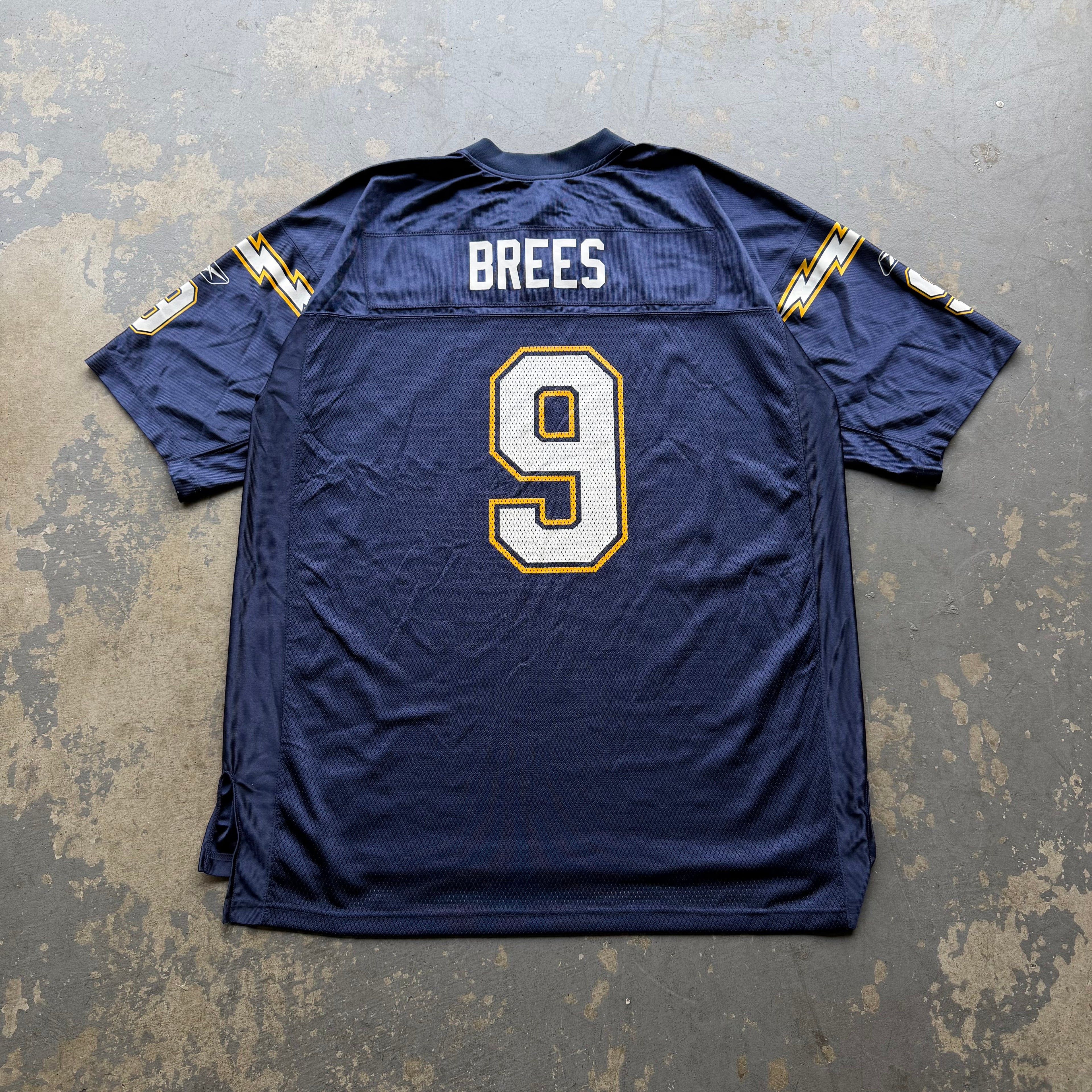 00’S REEBOK CHARGERS DREW BREES NAVY BLUE JERSEY (XL)