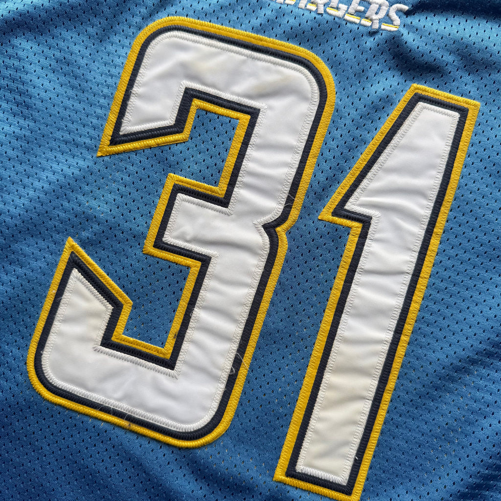 00’S REEBOK CHARGERS ANTONIO CROMARTIE POWDER BLUE JERSEY (48) XL