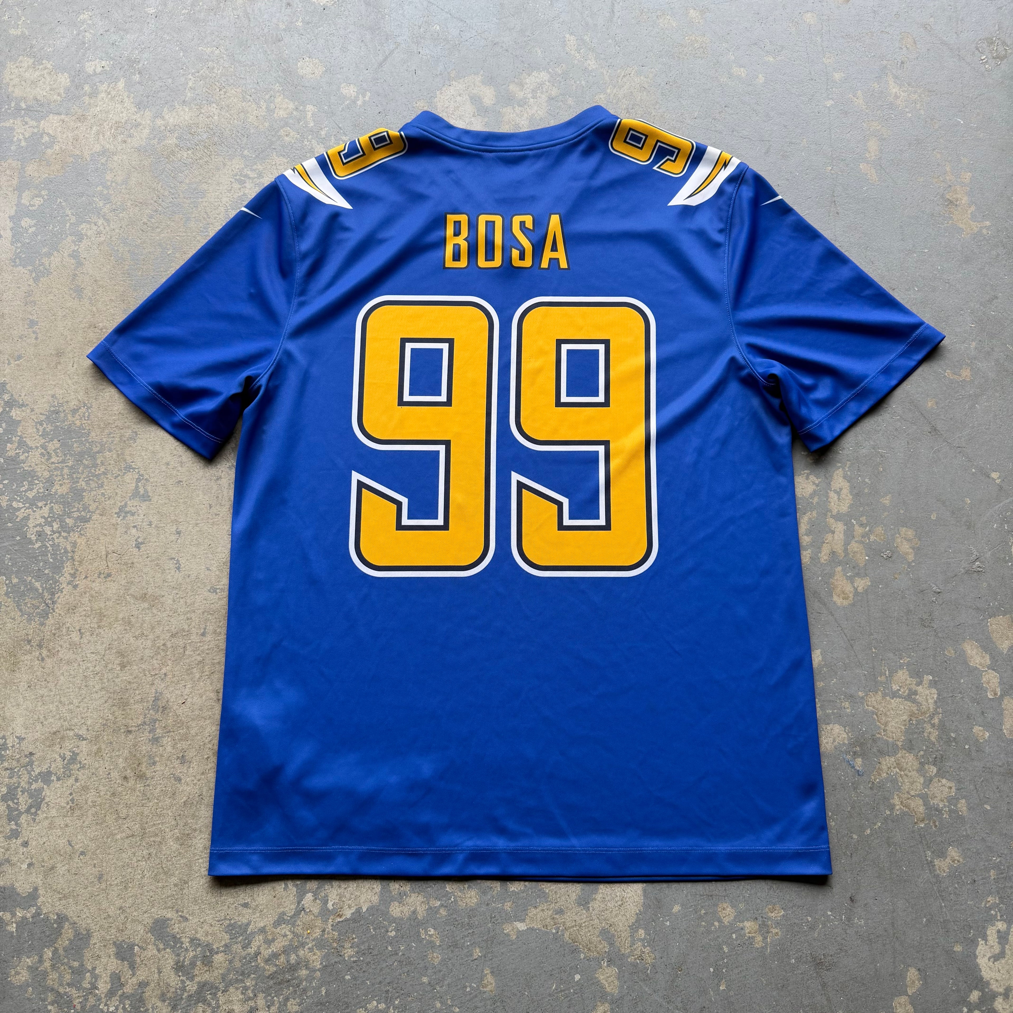 CHARGERS JOEY BOSA NIKE DRI FIT JERSEY SHIRT (L)