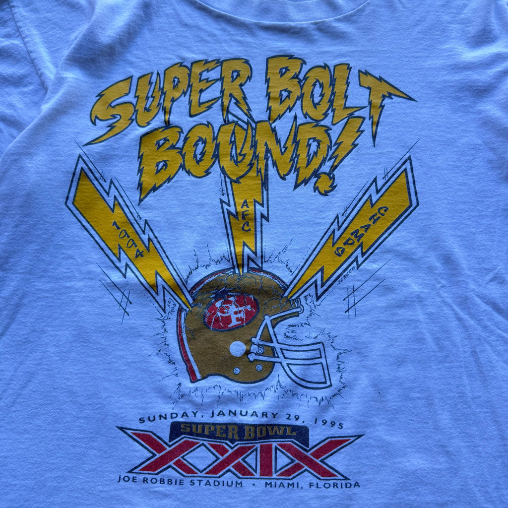 1995 CHARGERS AFC CHAMPS “SUPER BOLT BOUND” TEE (XL)