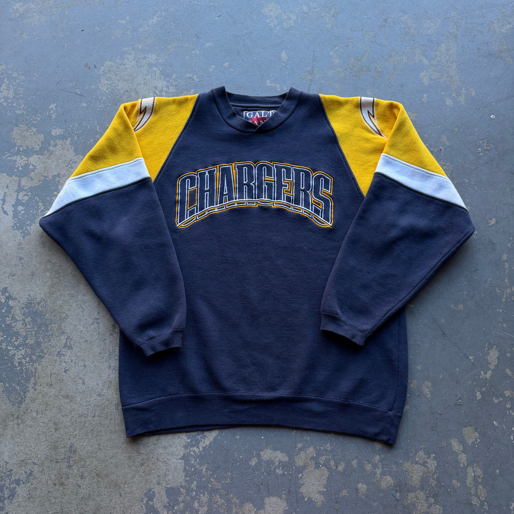 90’S CHARGERS BOLT EMBROIDER CREWNECK (L)