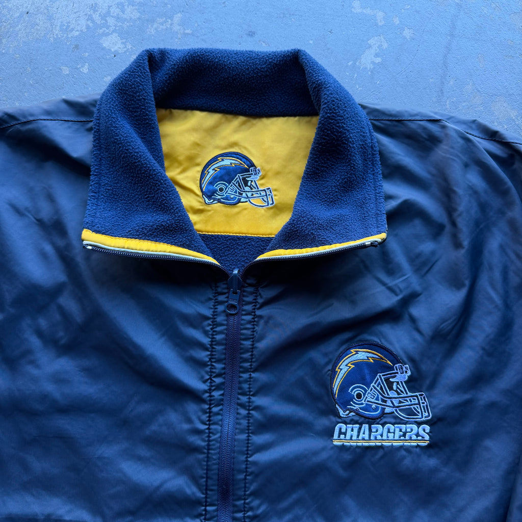 00’S CHARGERS REVERSIBLE PRO PLAYER FLEECE JACKET (L)
