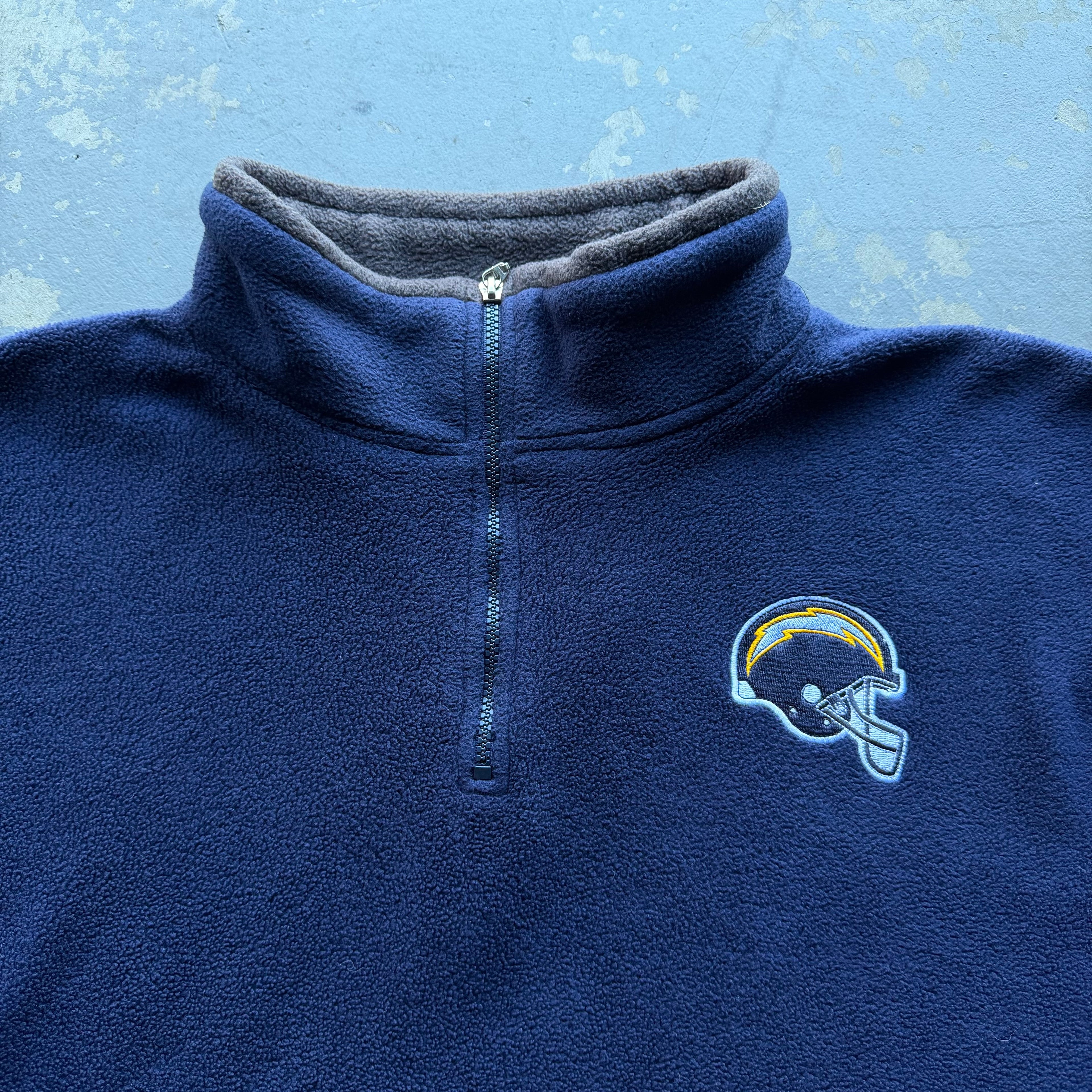 00’S CHARGERS REEBOK QUARTER ZIP FLEECE (XXL)
