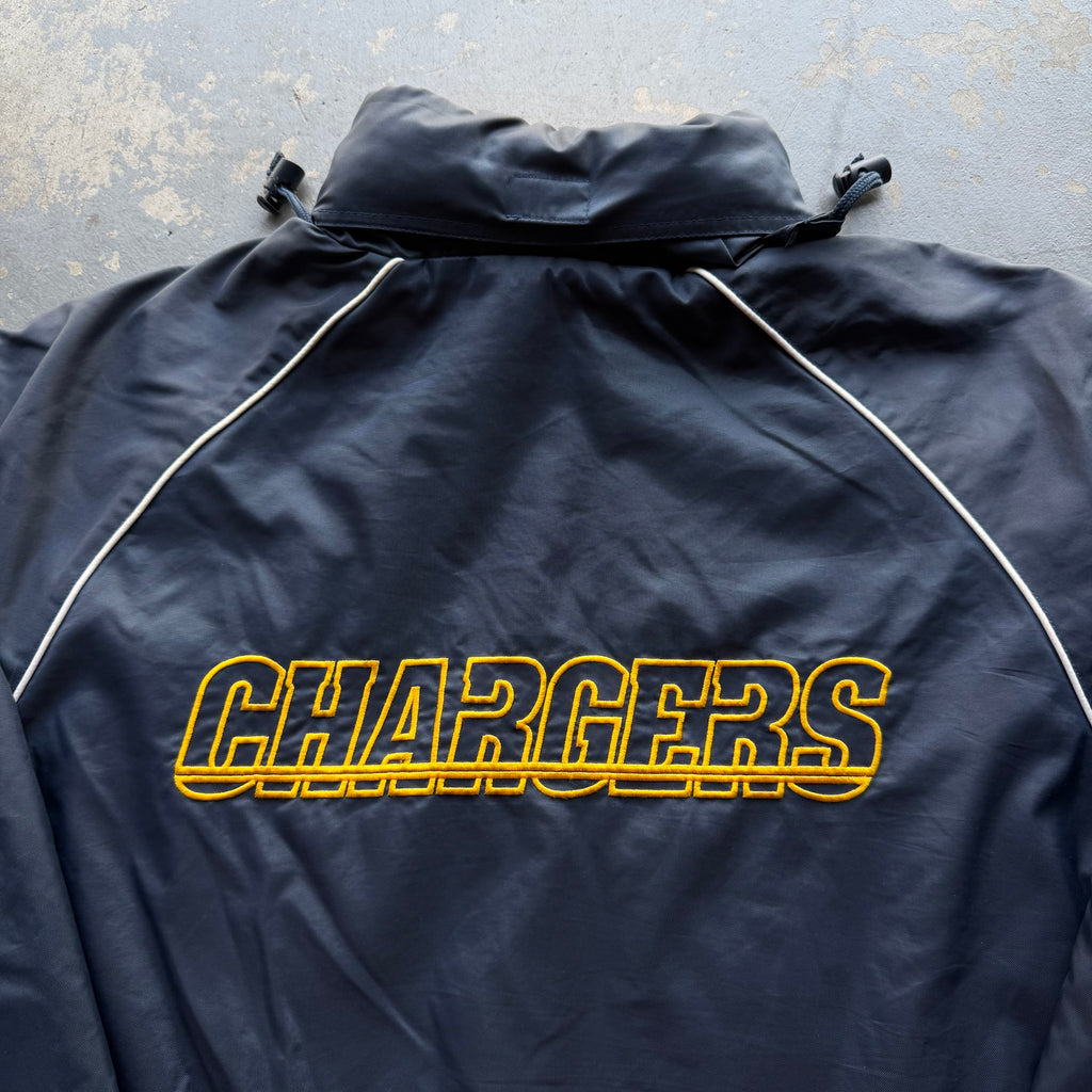 00’S CHARGERS REVERSIBLE FLEECE JACKET (M)